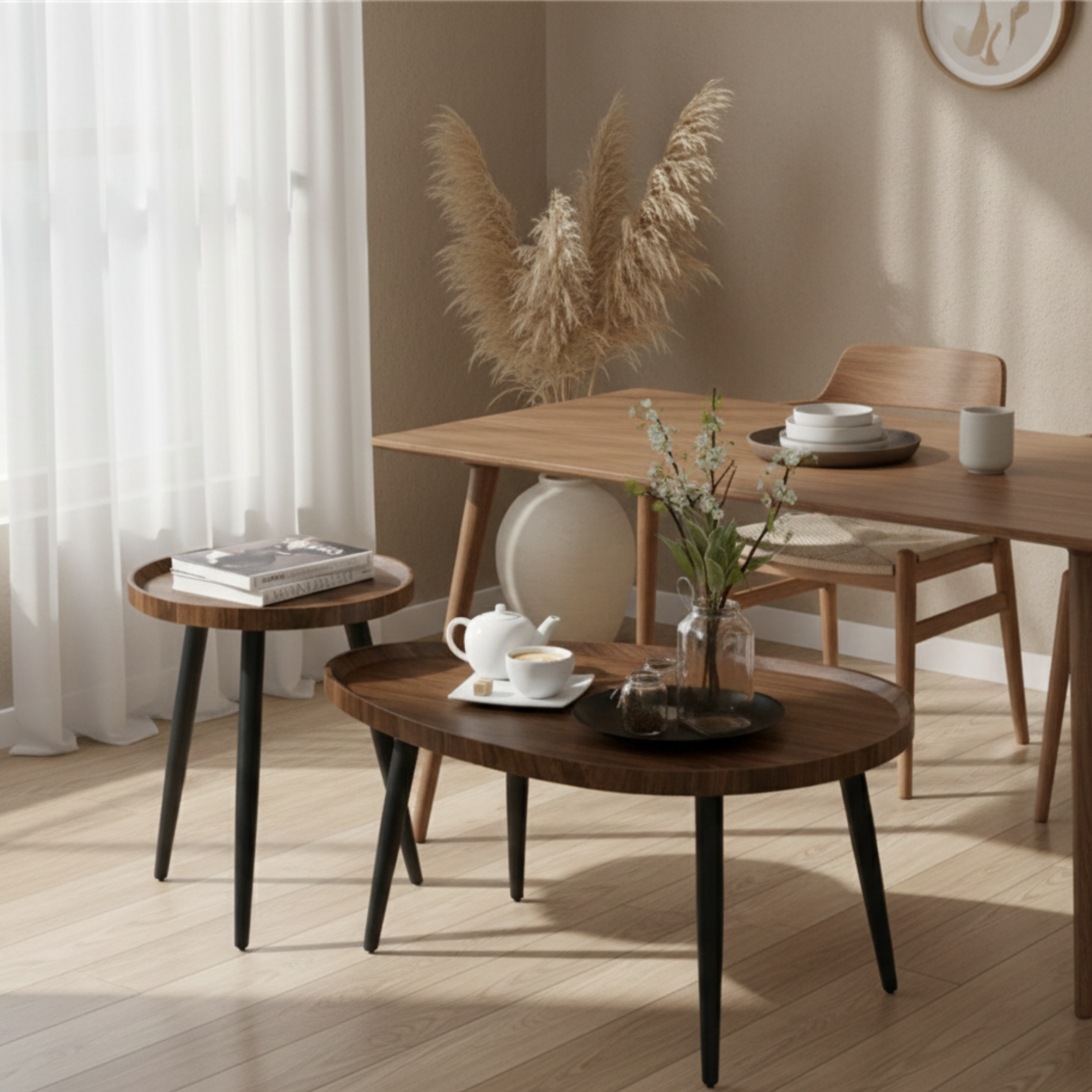Irregular Wooden Side Table