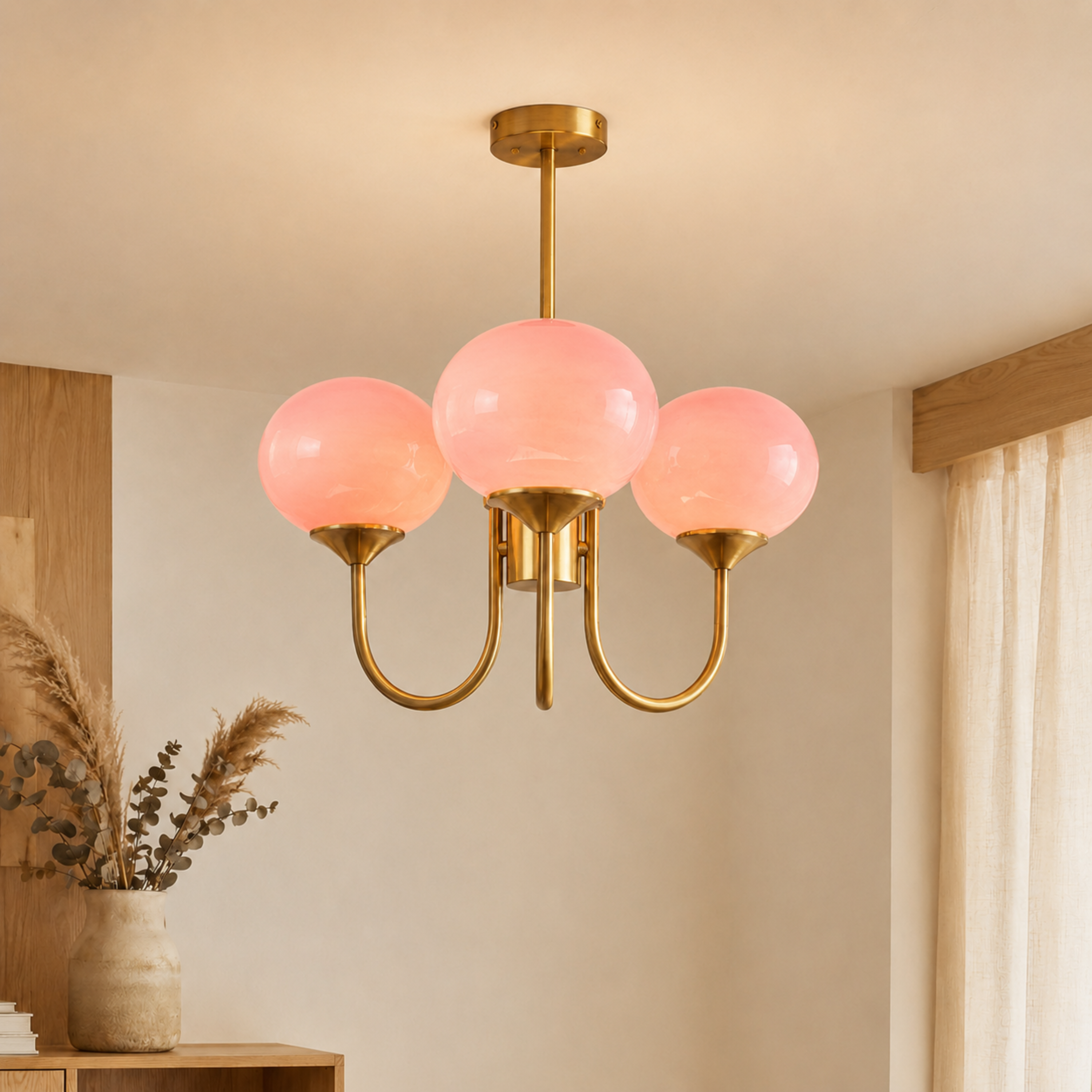 Glass Globe Chandelier Ceiling Light