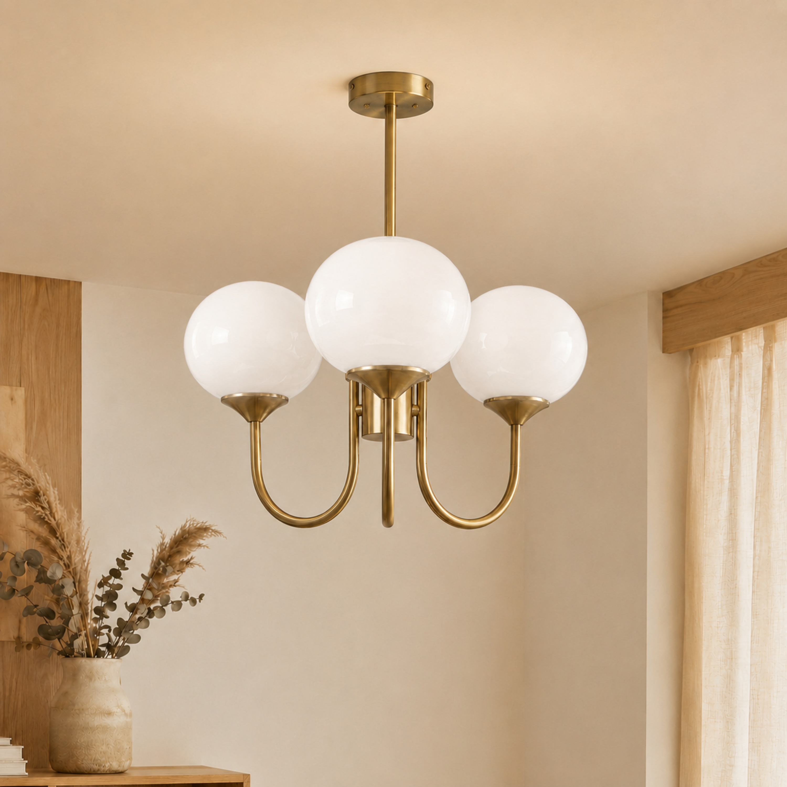 Glass Globe Chandelier Ceiling Light