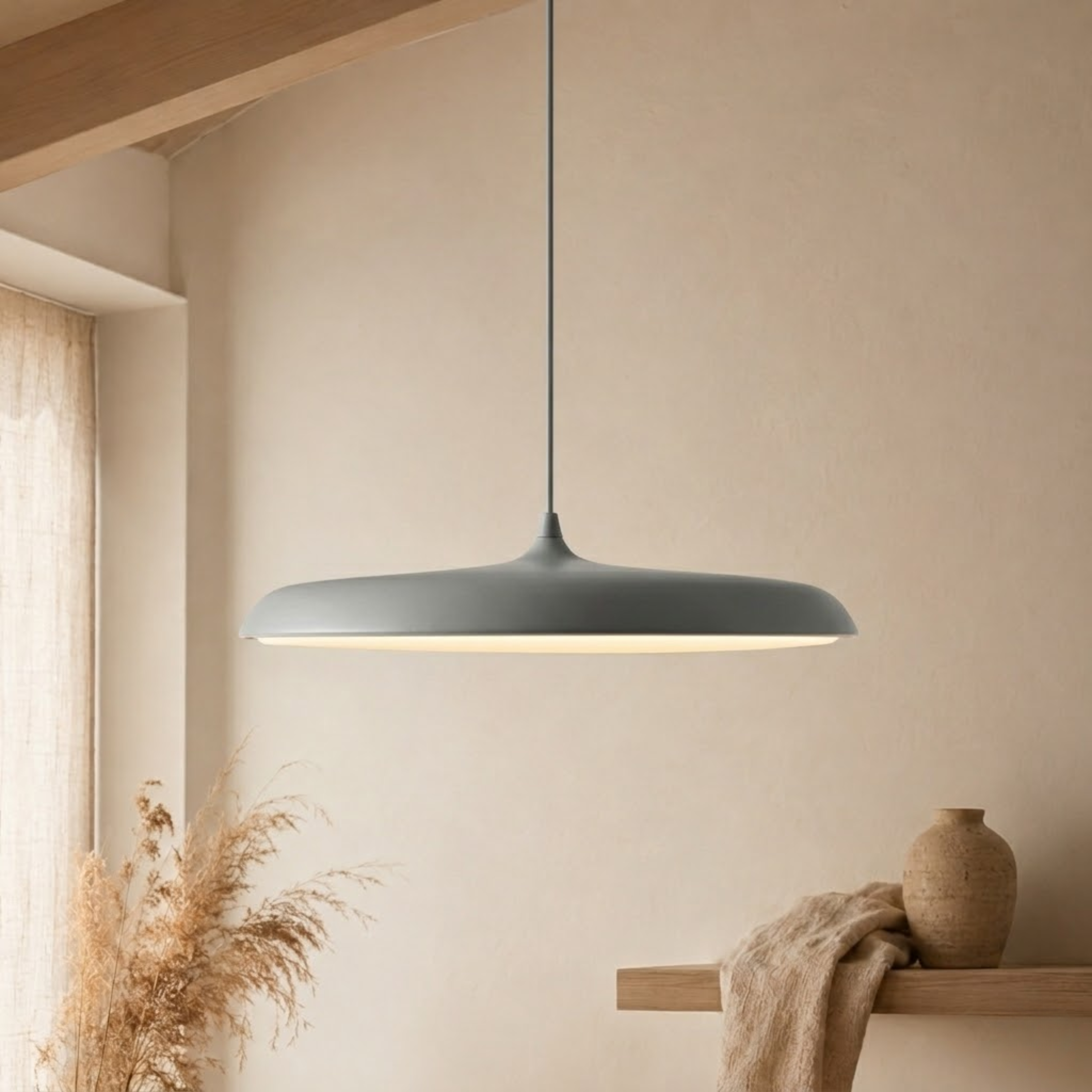 Black Slim Aluminium LED Pendant Ceiling Light