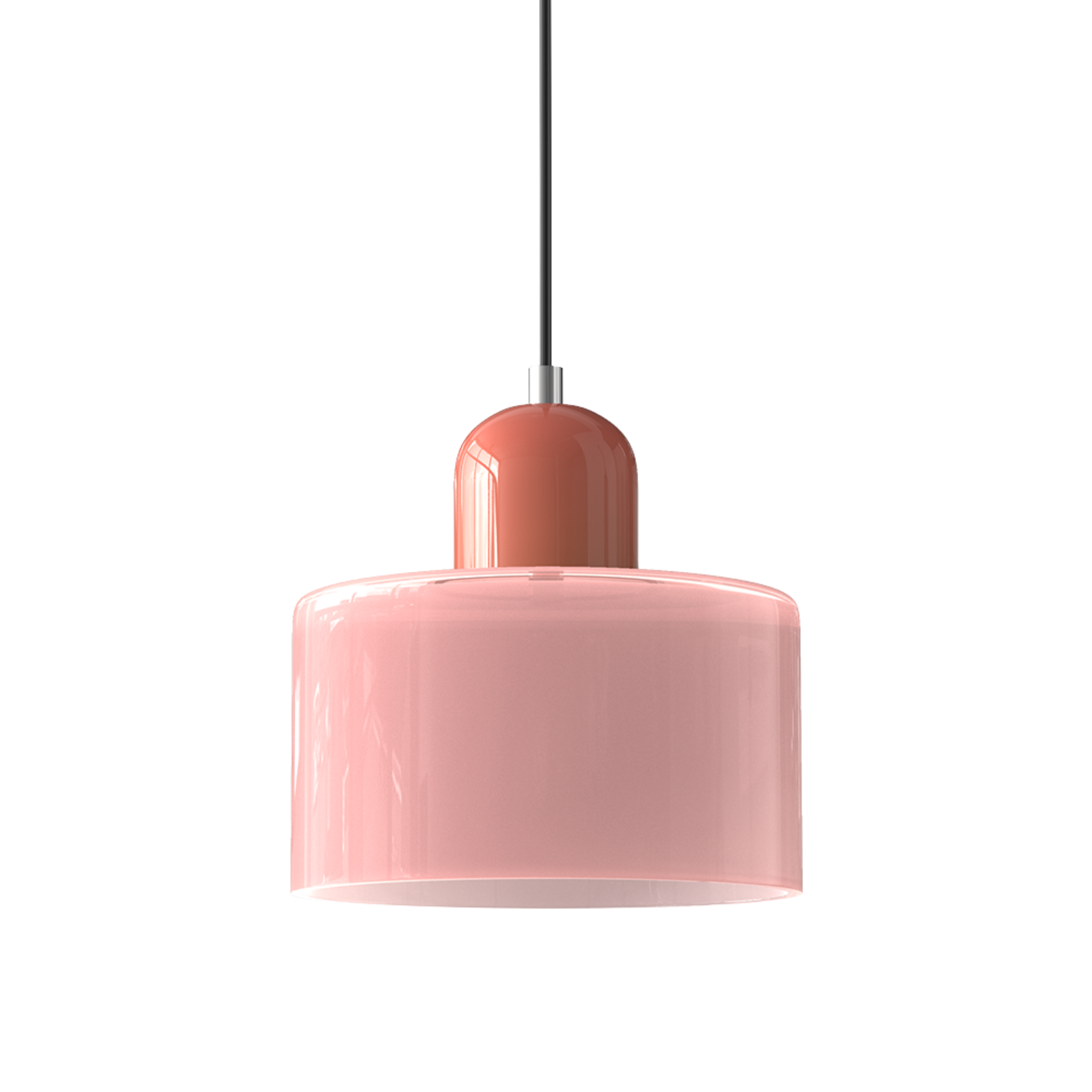 Glass Drum Pendant Light