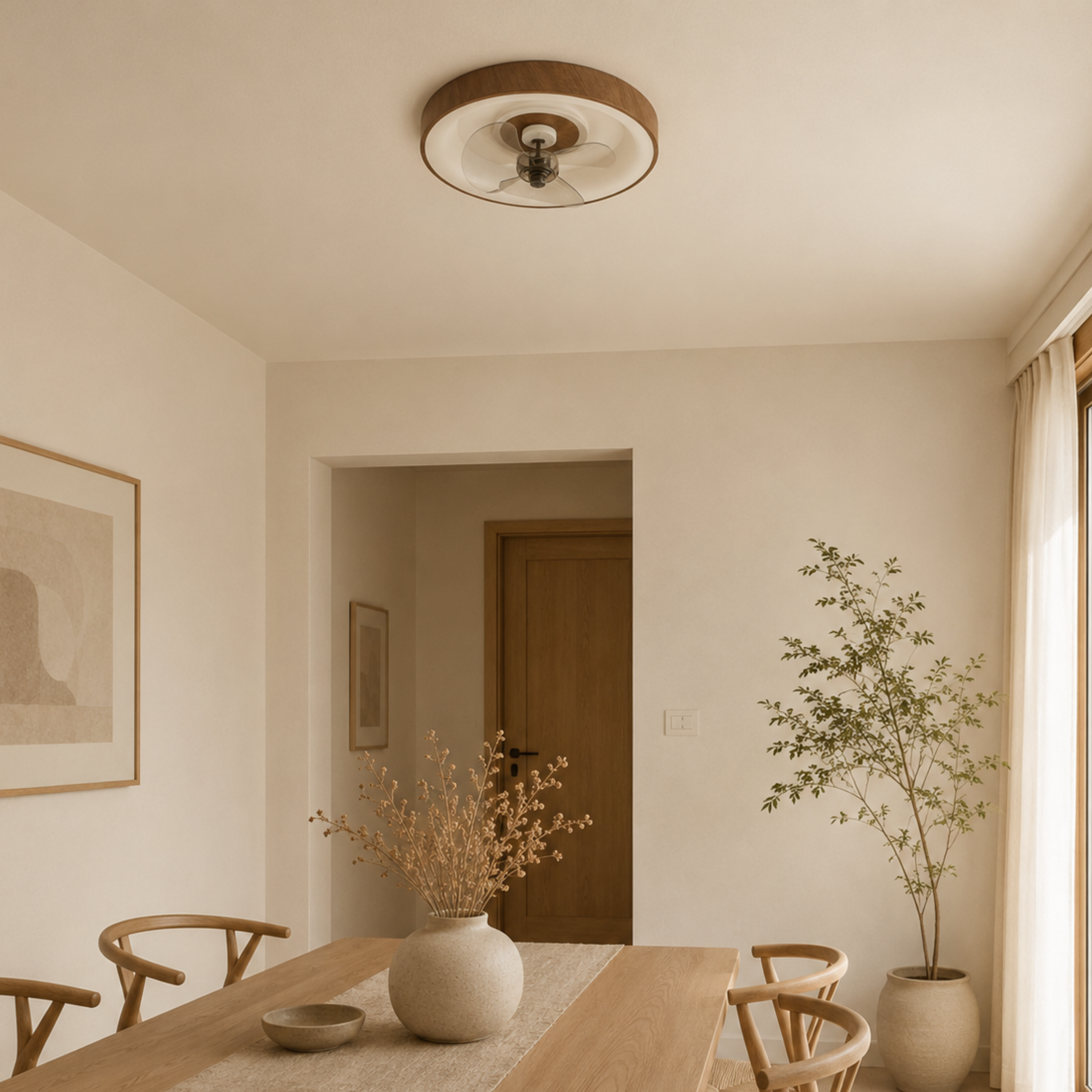 Modern Minimalist LED Ceiling Fan Light