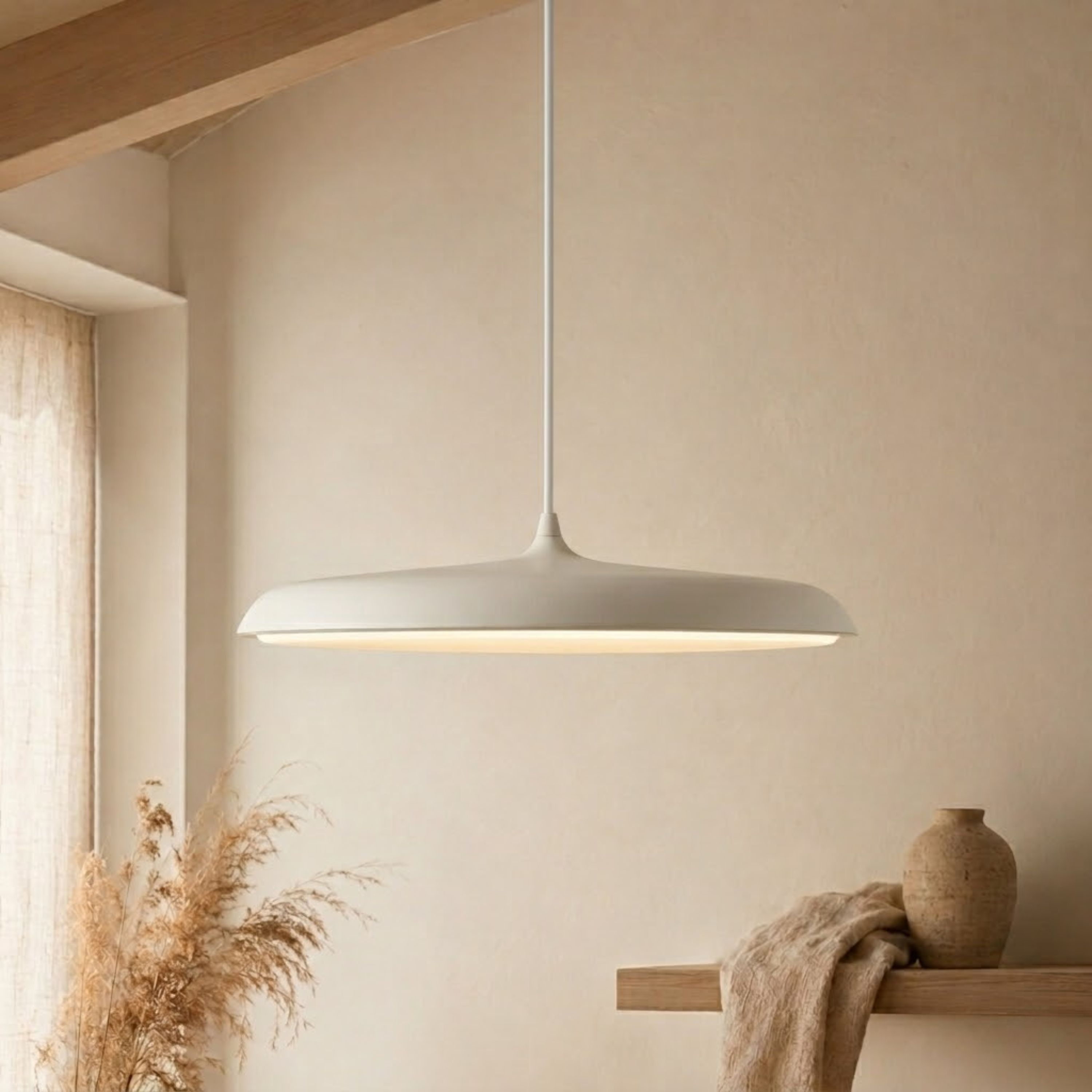 Black Slim Aluminium LED Pendant Ceiling Light