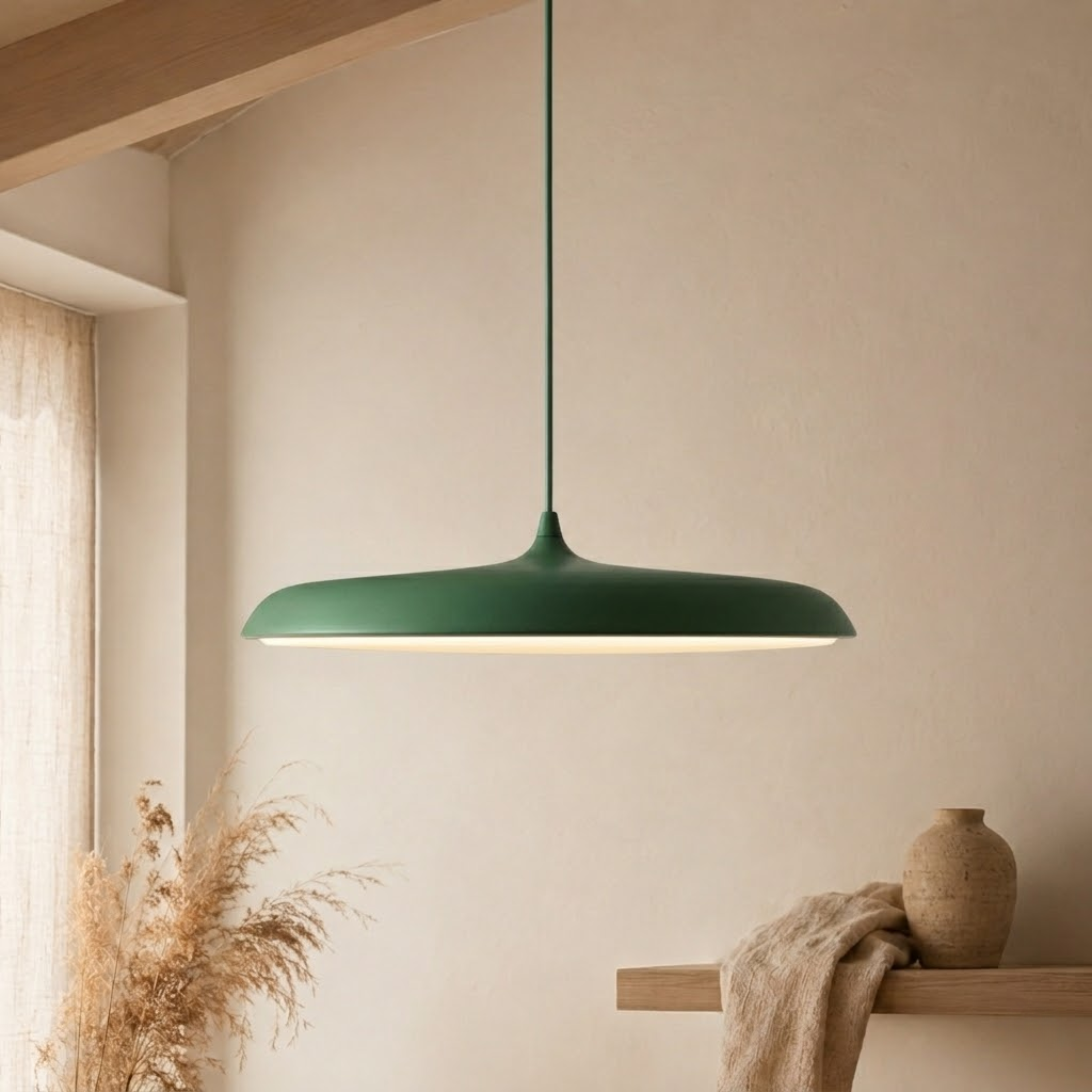 Black Slim Aluminium LED Pendant Ceiling Light