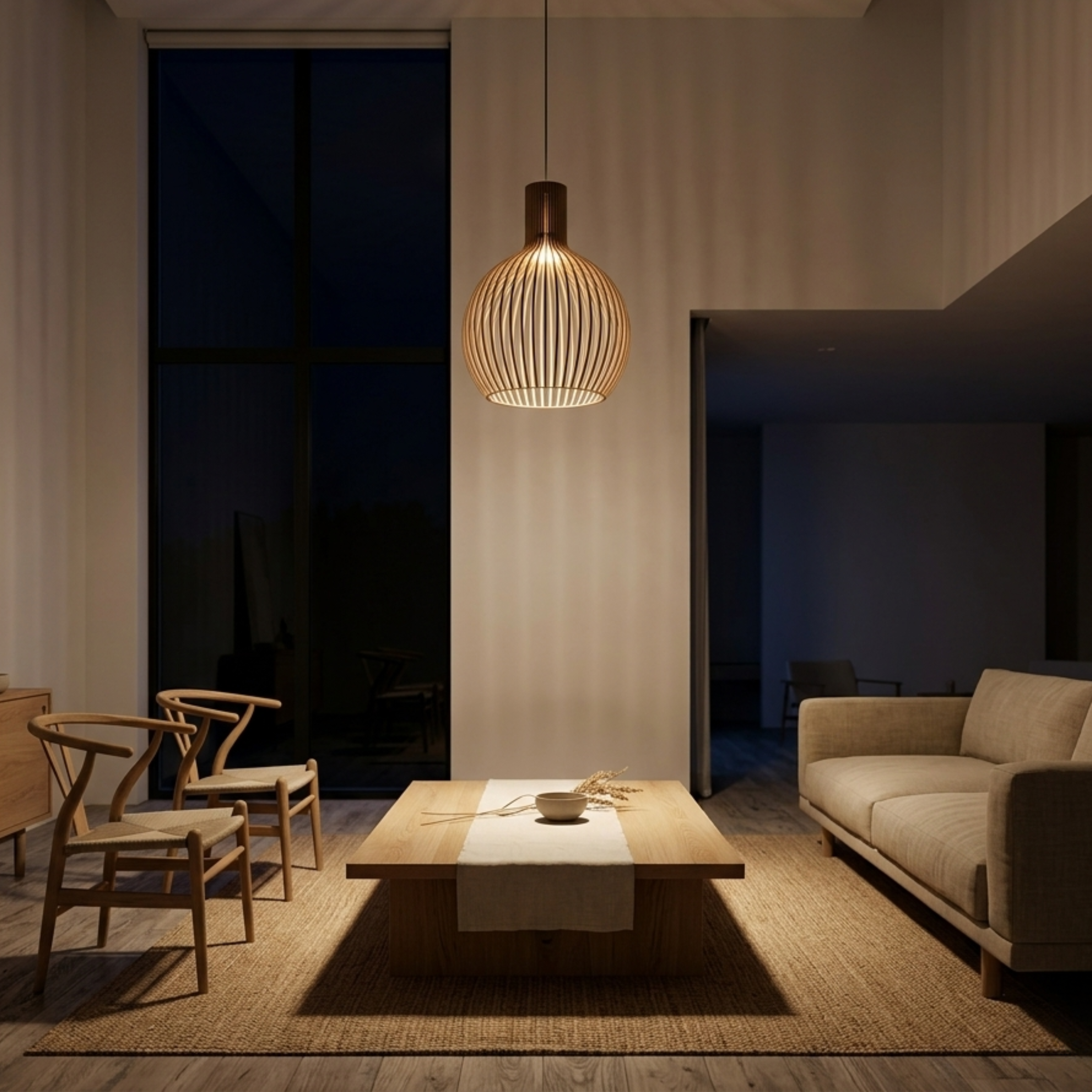 Octo 4240 Wooden Pendant Light