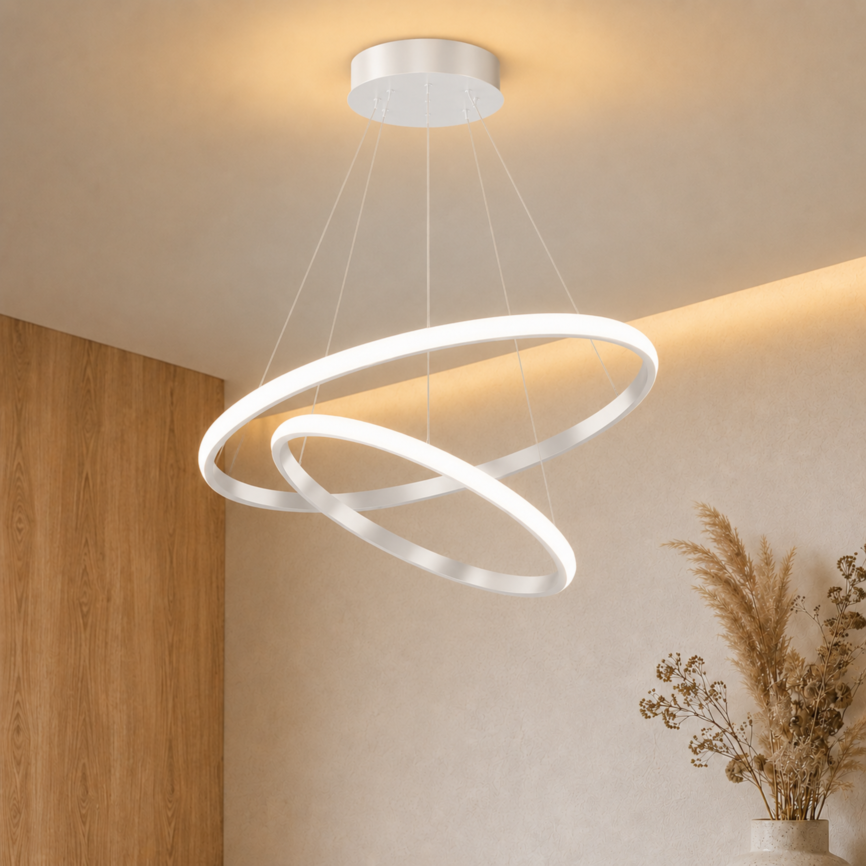 Gold Ring LED Pendant Chandelier Ceiling Light