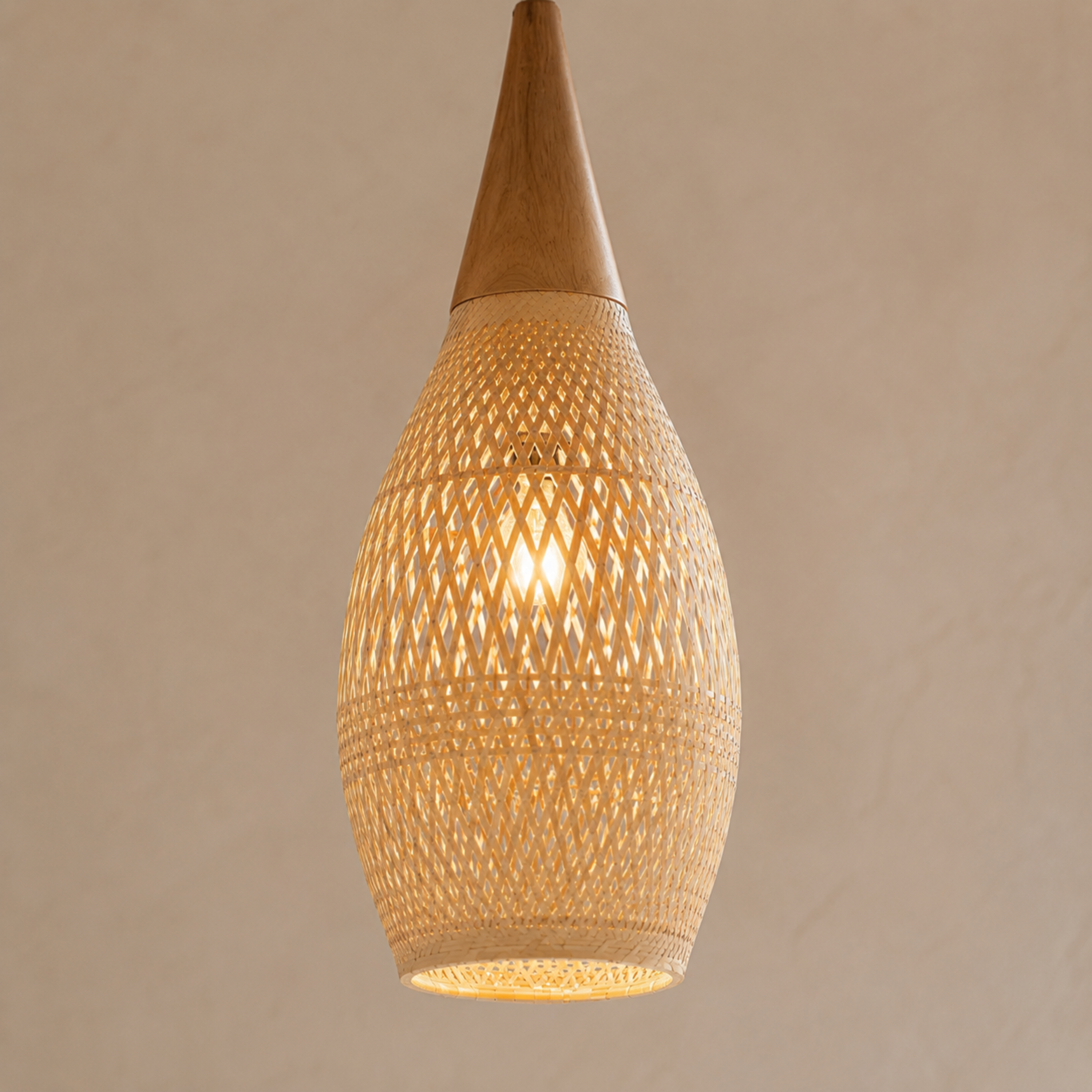 Vintage Rattan Ceiling Light