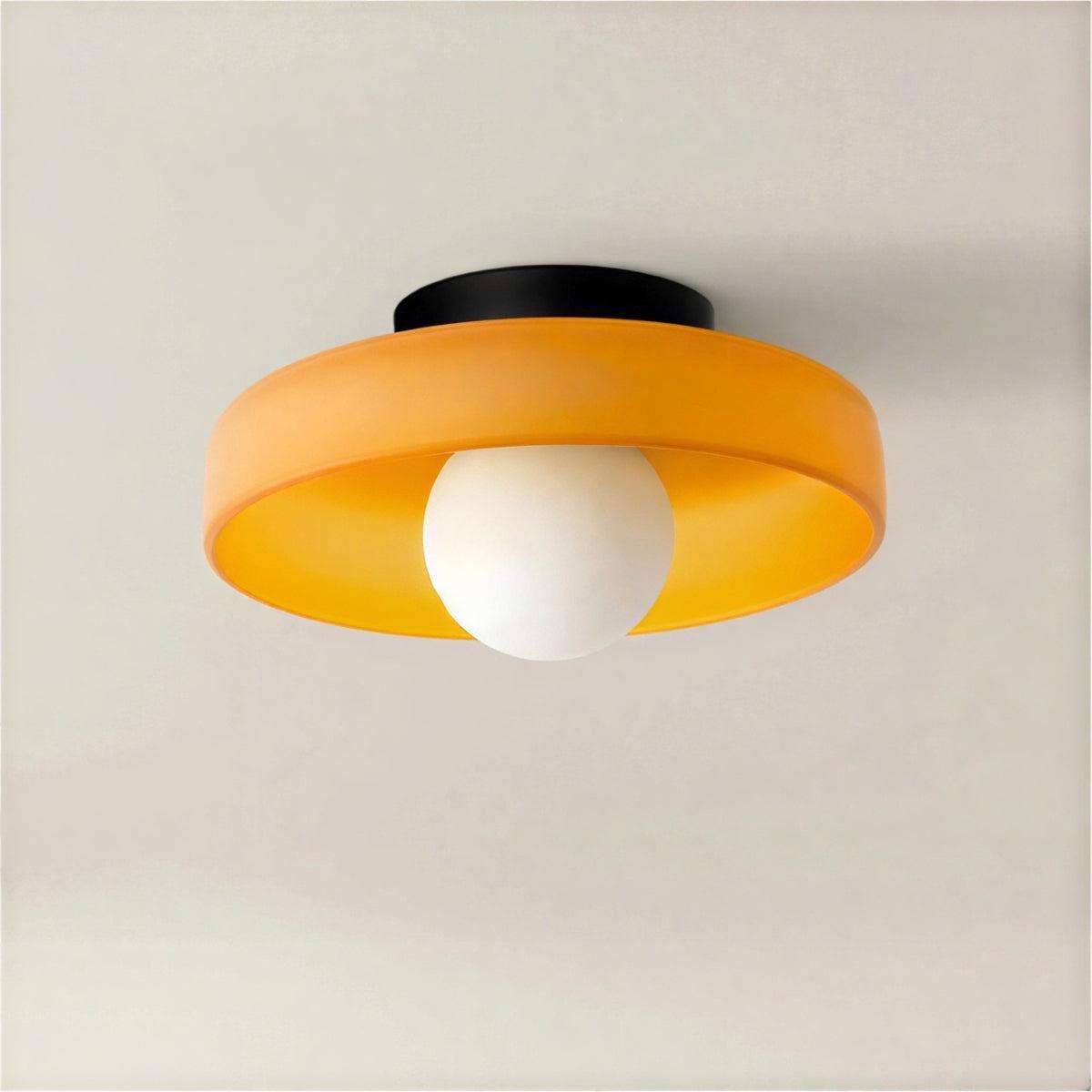 Bauhaus Round Ceiling Light Fixture With Decorative Style