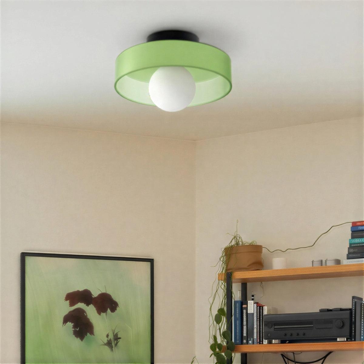Bauhaus Round Ceiling Light Fixture With Decorative Style