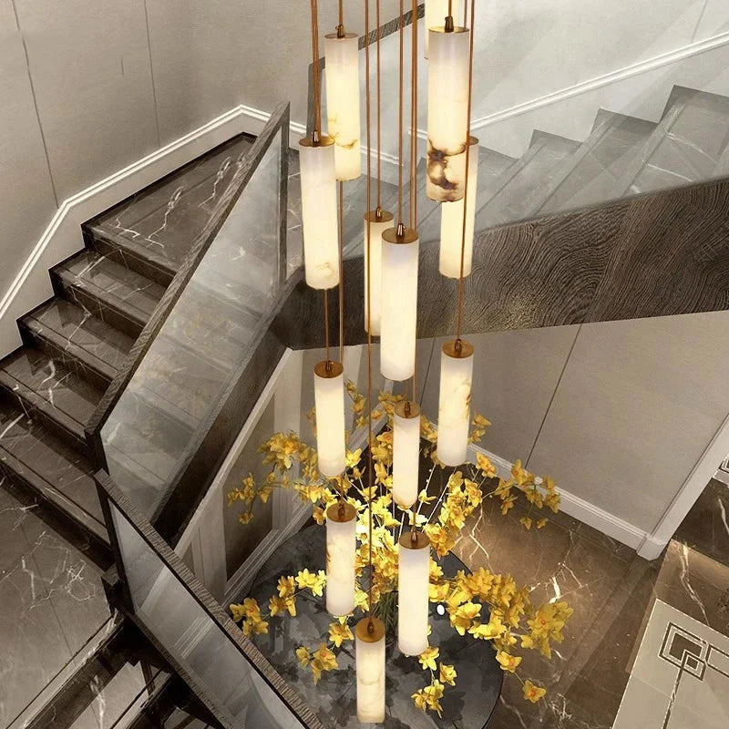 Darlen Marble Modern Staircase Chandelier