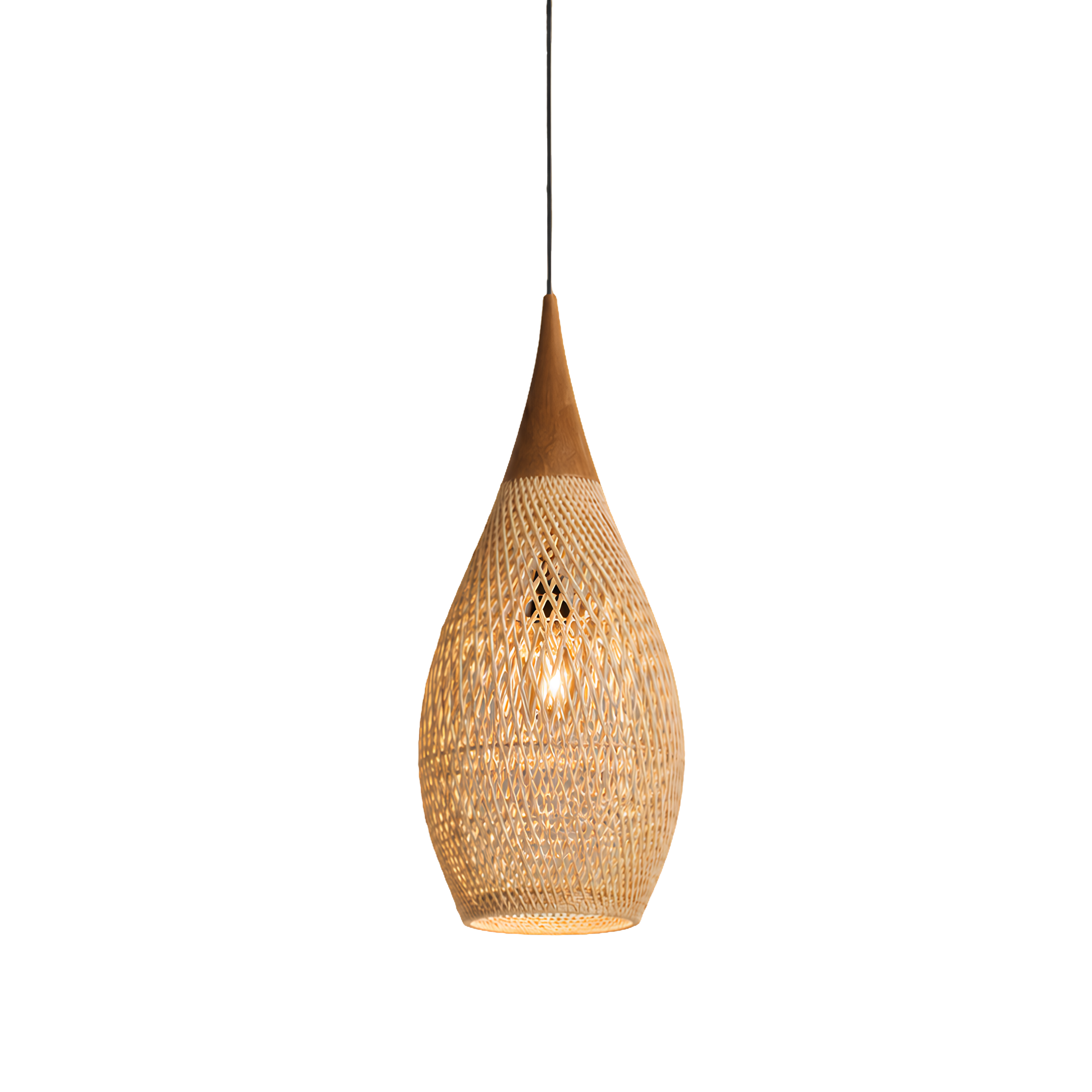Vintage Rattan Ceiling Light