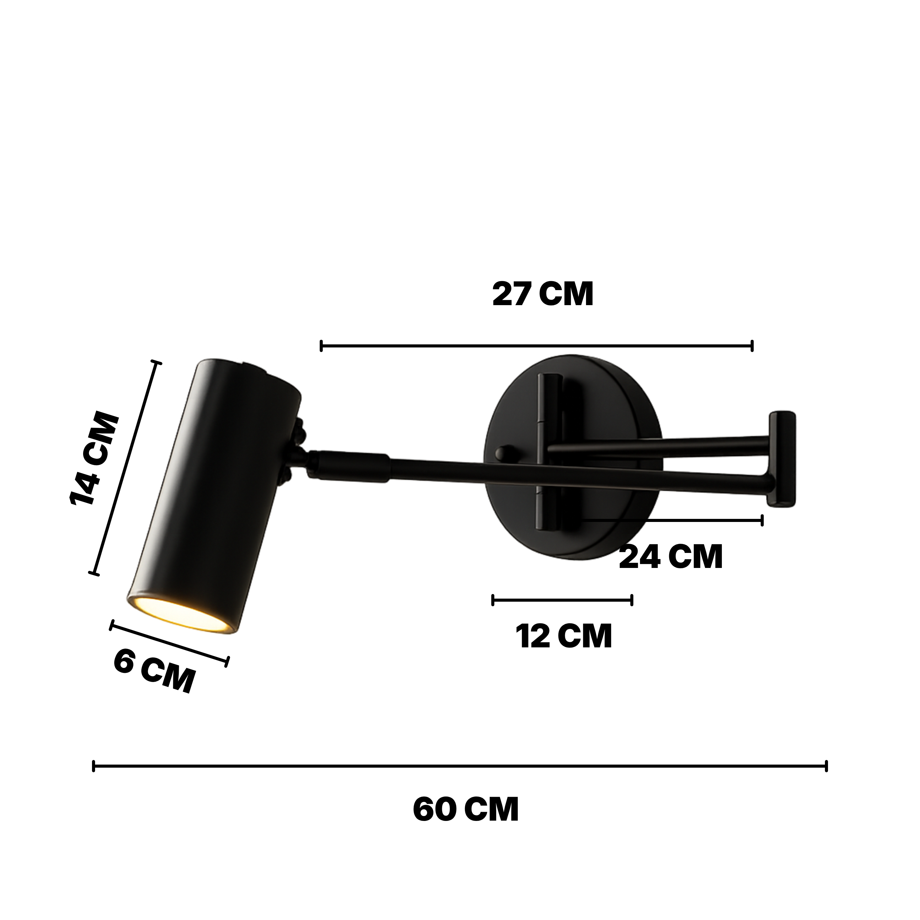 Adjustable Swing Arm Wall Light