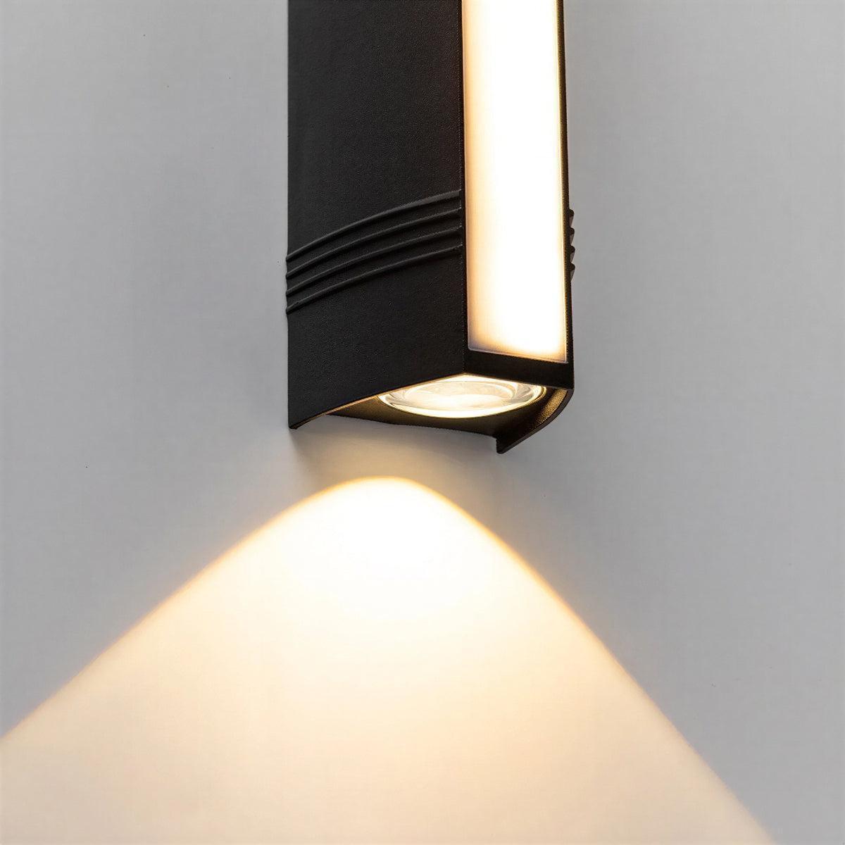 Exterior Outdoor Wall Light With Wide Up Down Lighting