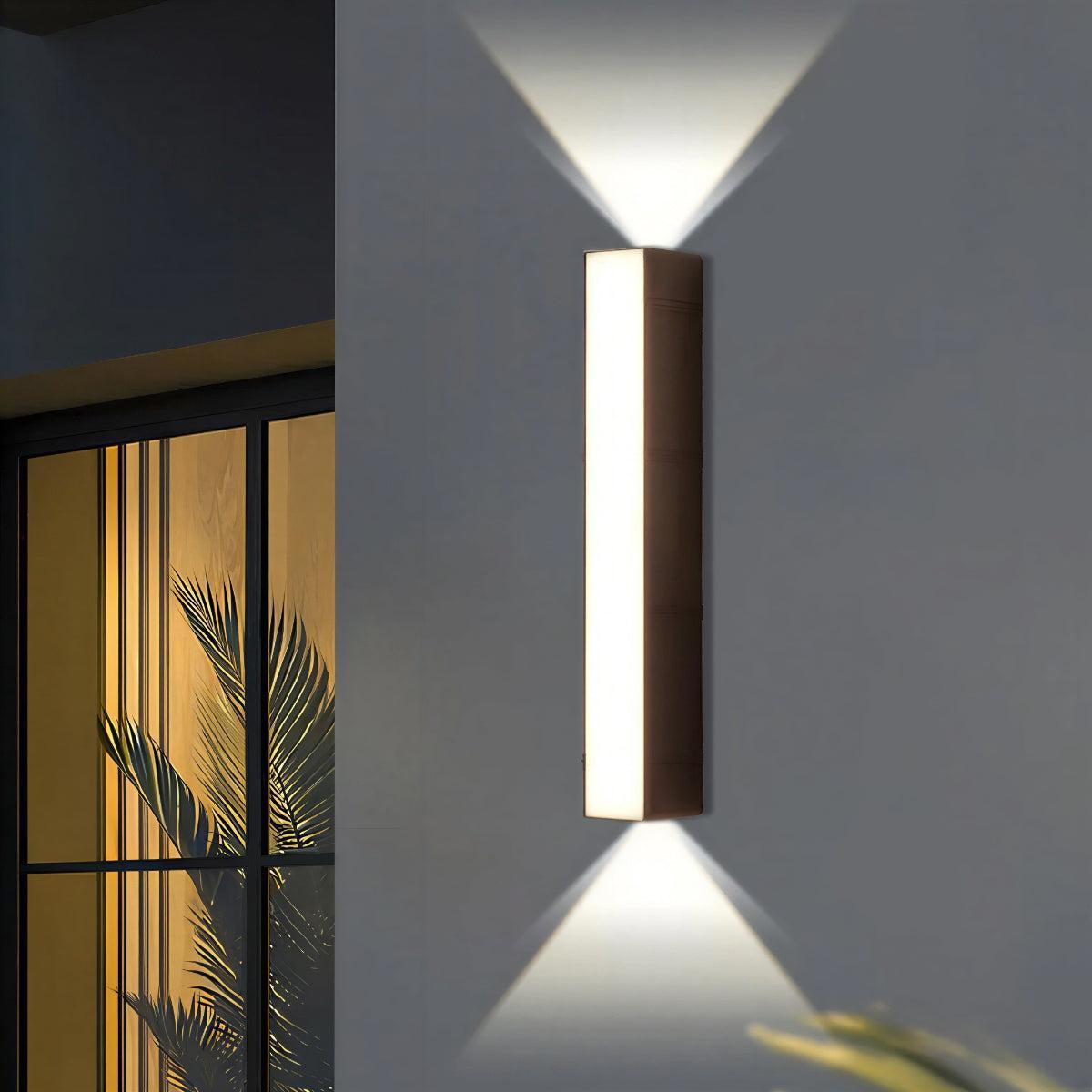Exterior Outdoor Wall Light With Wide Up Down Lighting