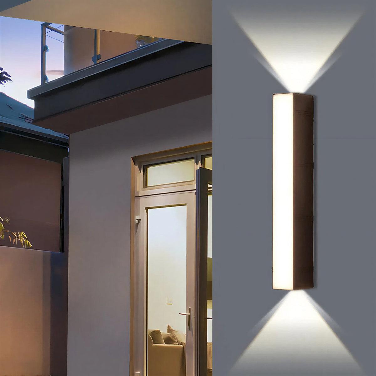 Exterior Outdoor Wall Light With Wide Up Down Lighting
