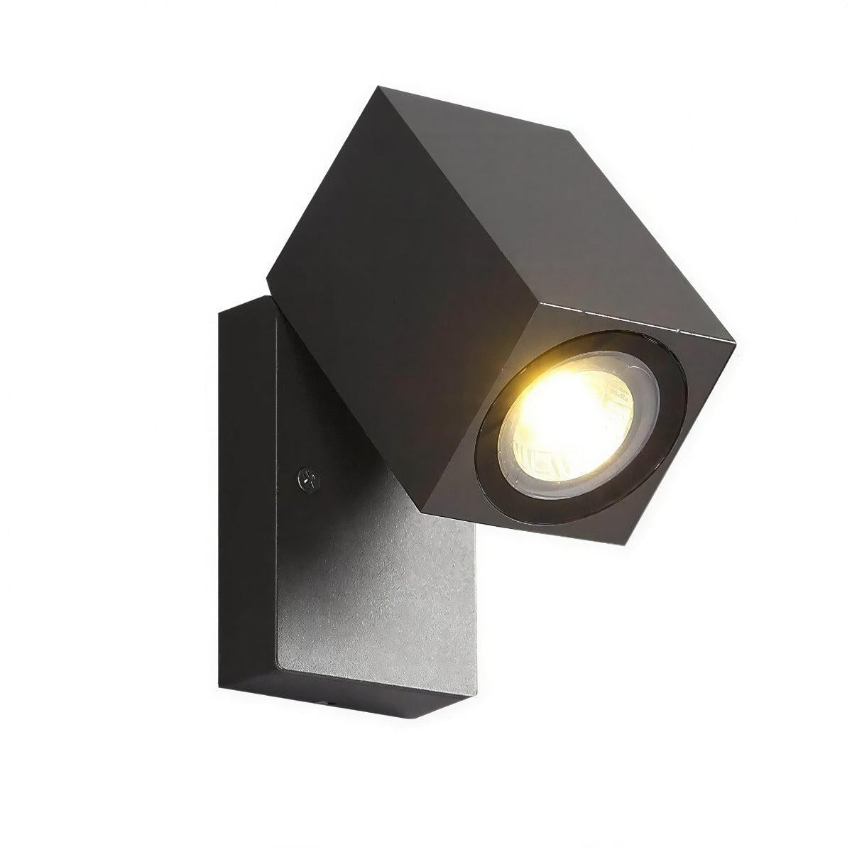 Exterior Outdoor Wall Mount Light with Adjustable Spotlight