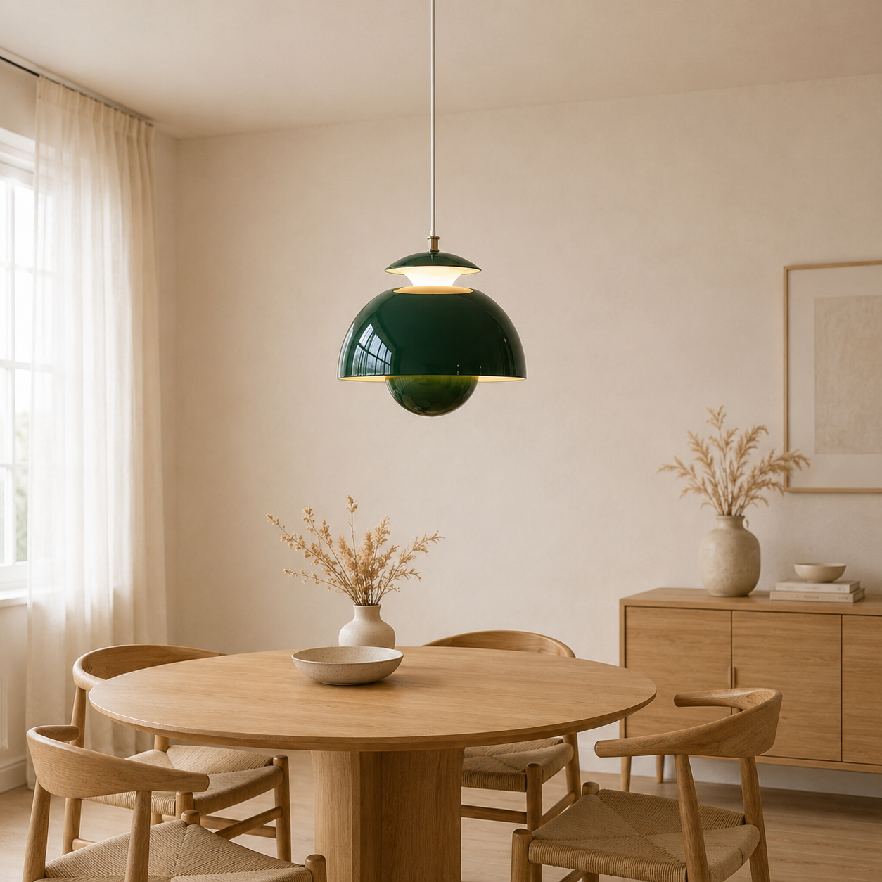 Green Dome Pendant Ceiling Light Green