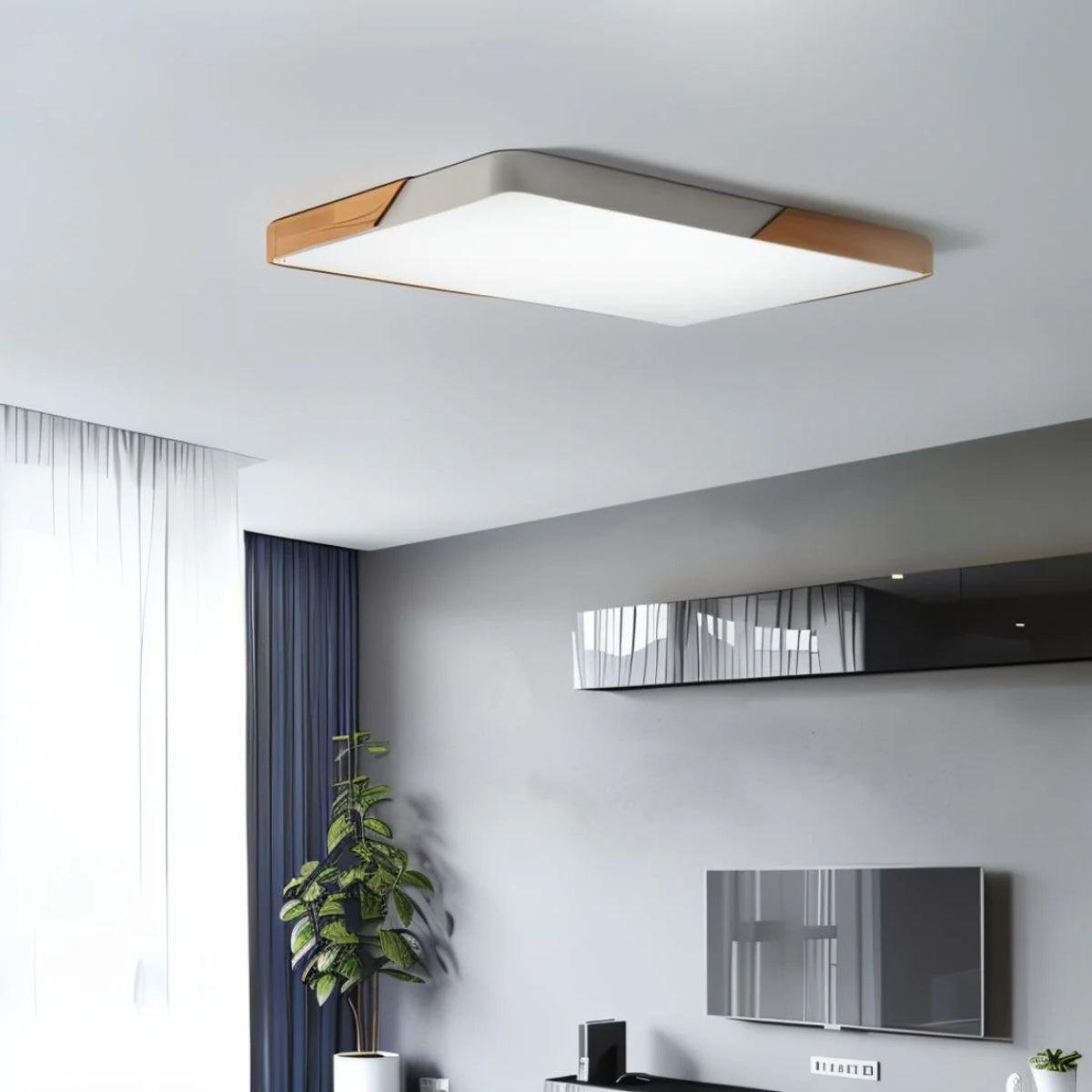 Modern Minimalist Square Flushmount Ceiling Lighting Fixture