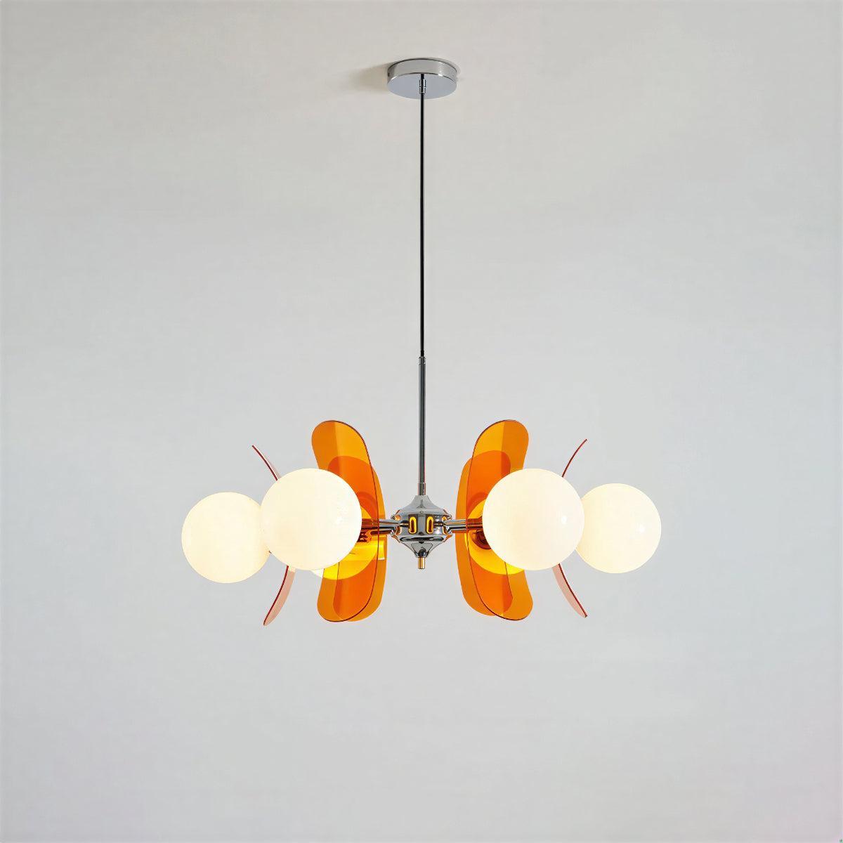 Modern Sputnik Chandelier Light With Glass Globe Shades
