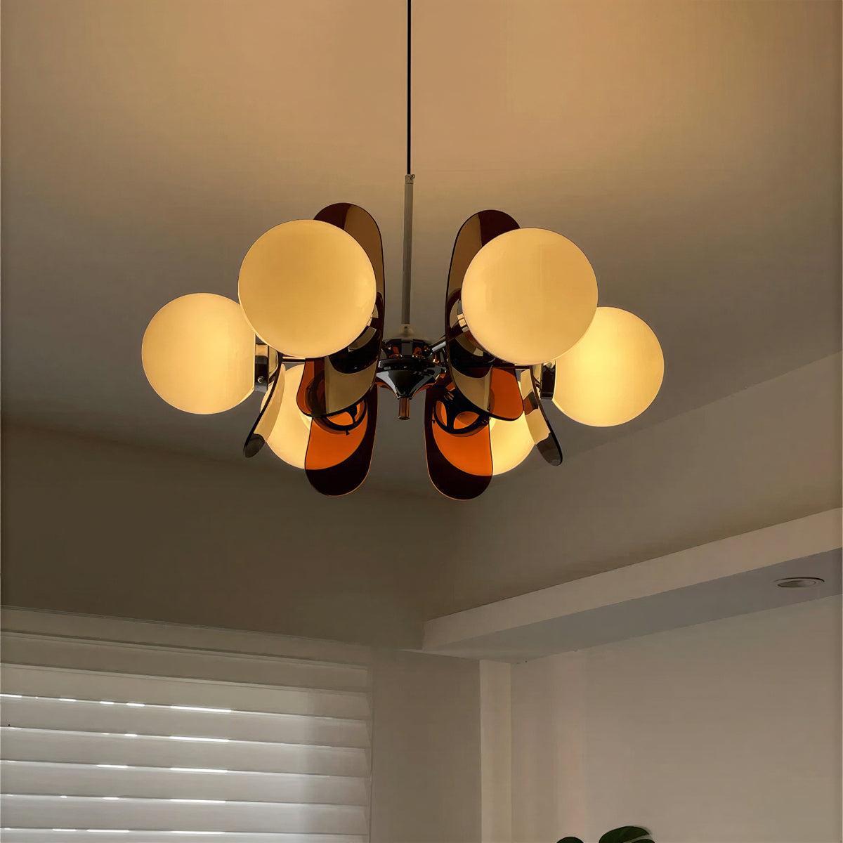 Modern Sputnik Chandelier Light With Glass Globe Shades