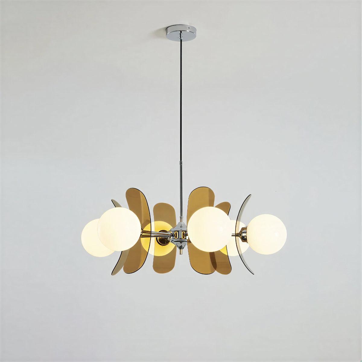 Modern Sputnik Chandelier Light With Glass Globe Shades