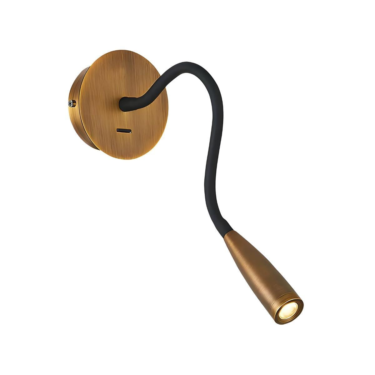 Modern Wall Sconce Lighting Fixture With Flexible Gooseneck For Reading