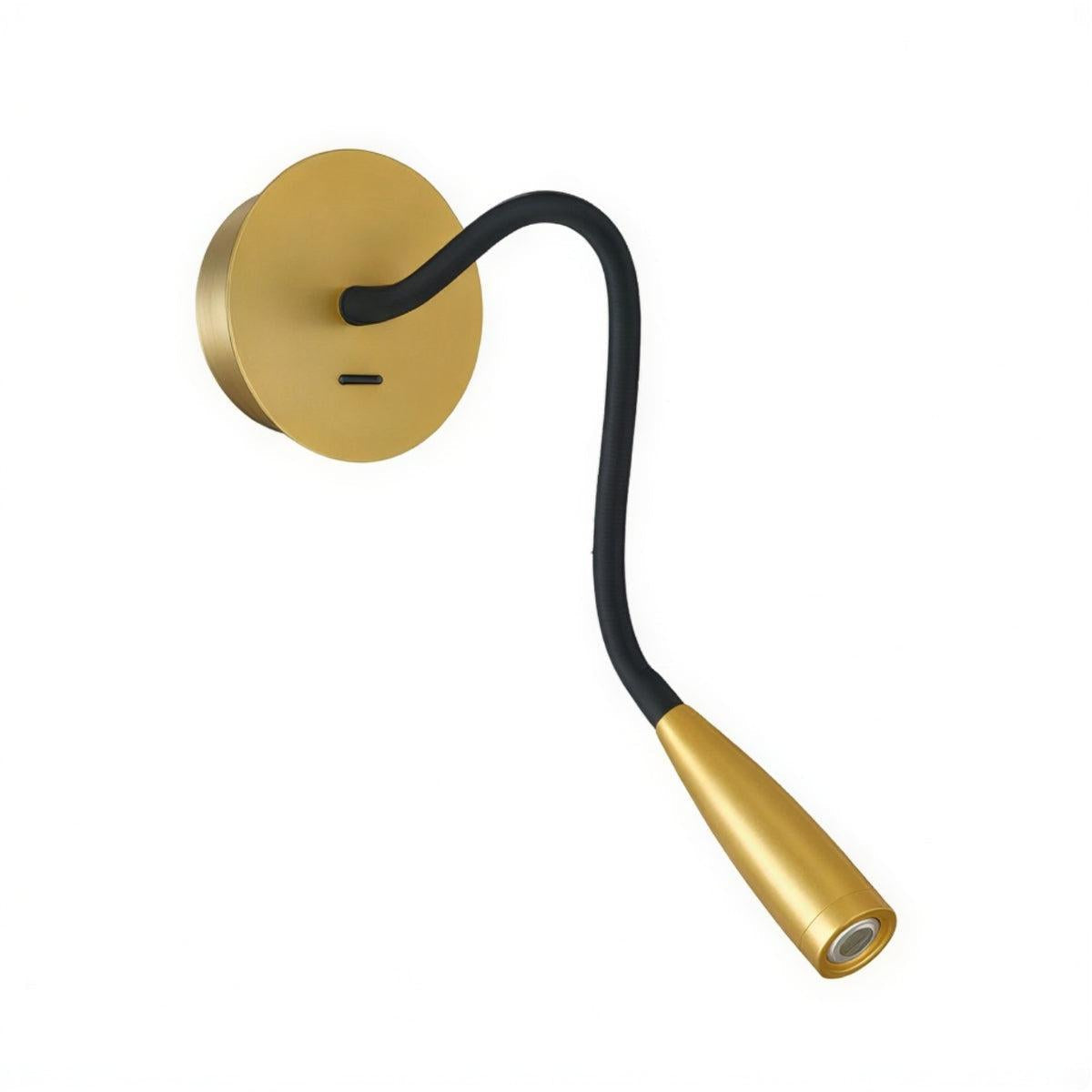 Modern Wall Sconce Lighting Fixture With Flexible Gooseneck For Reading