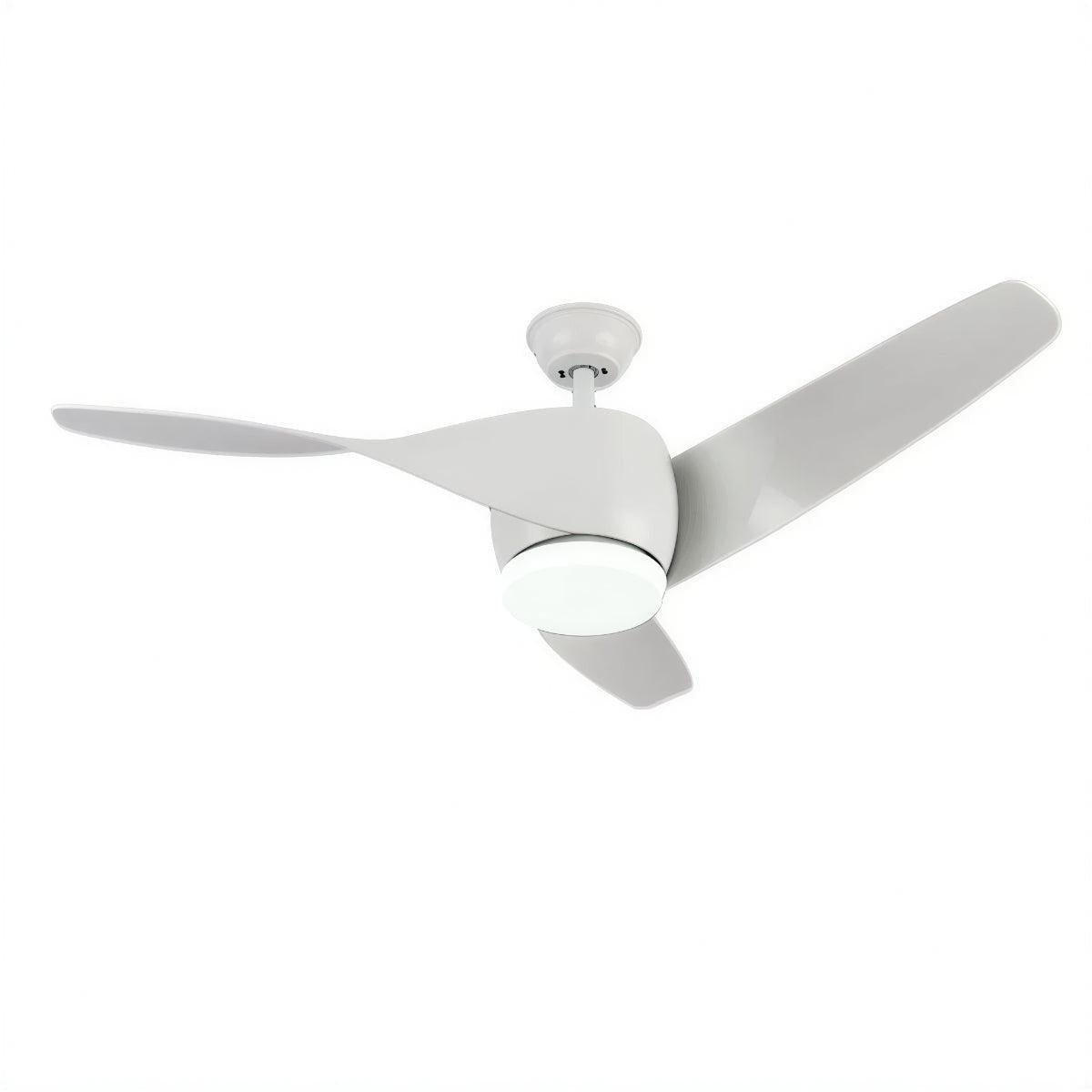Modern Wooden Curved Ceiling Fan With Light