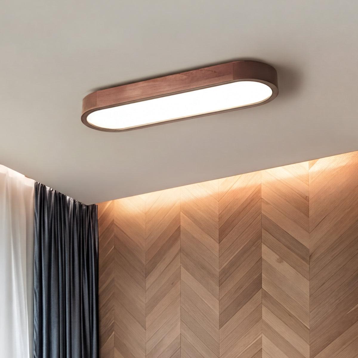 Oval Shaped Modern Linear Ceiling Light