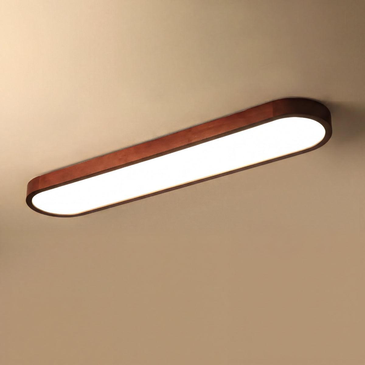 Oval Shaped Modern Linear Ceiling Light