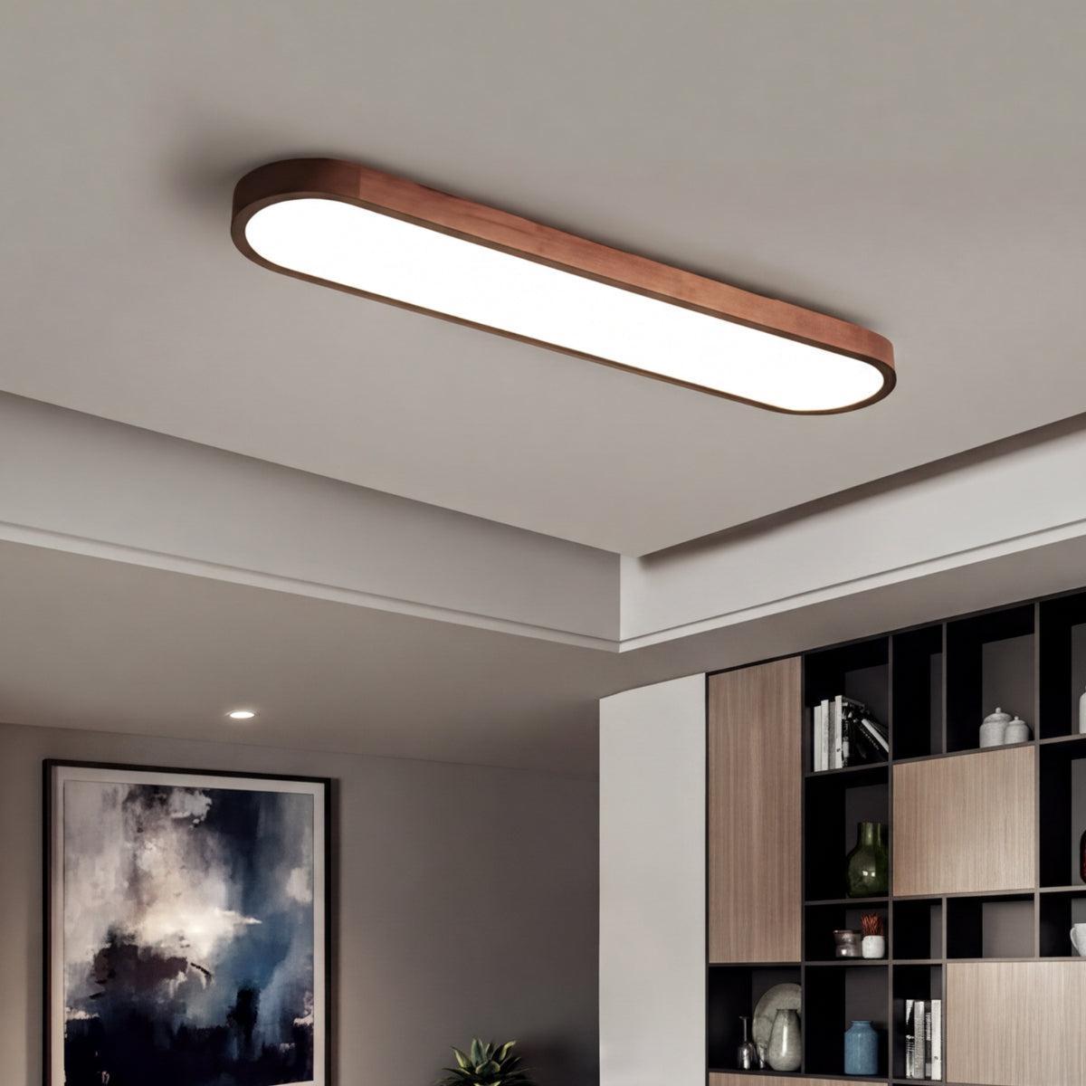 Oval Shaped Modern Linear Ceiling Light
