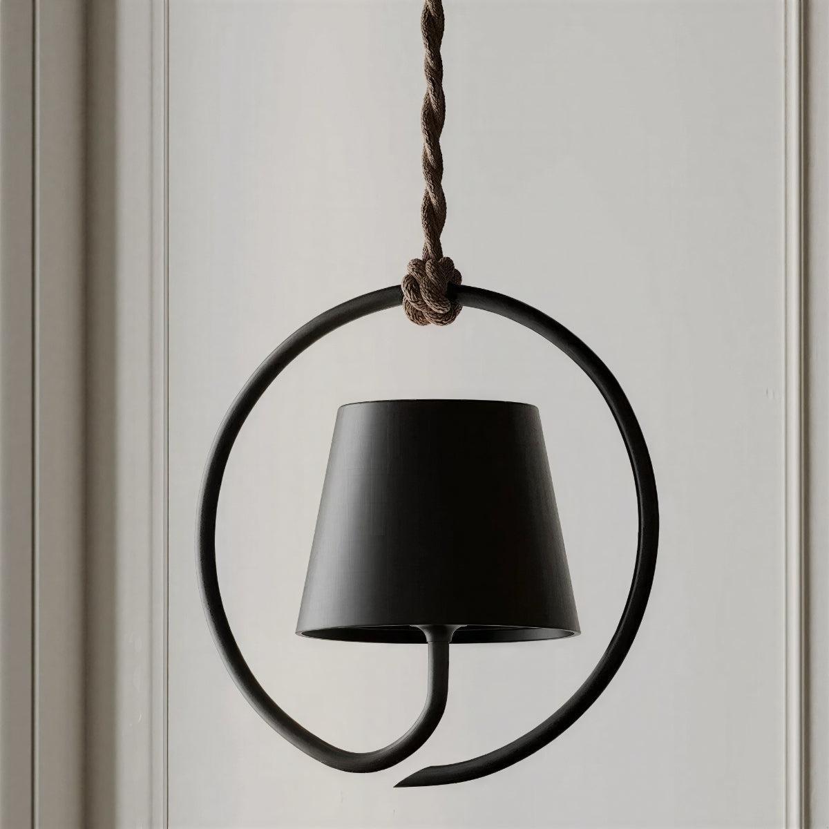 Pendant Light With Halo Ring And Touch-Dimming