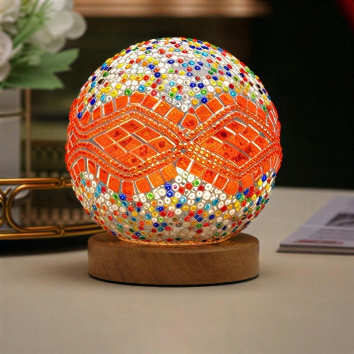 Turkish Style Lamp With Mosaic Boho Design