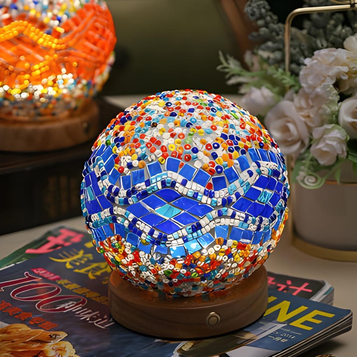Turkish Style Lamp With Mosaic Boho Design