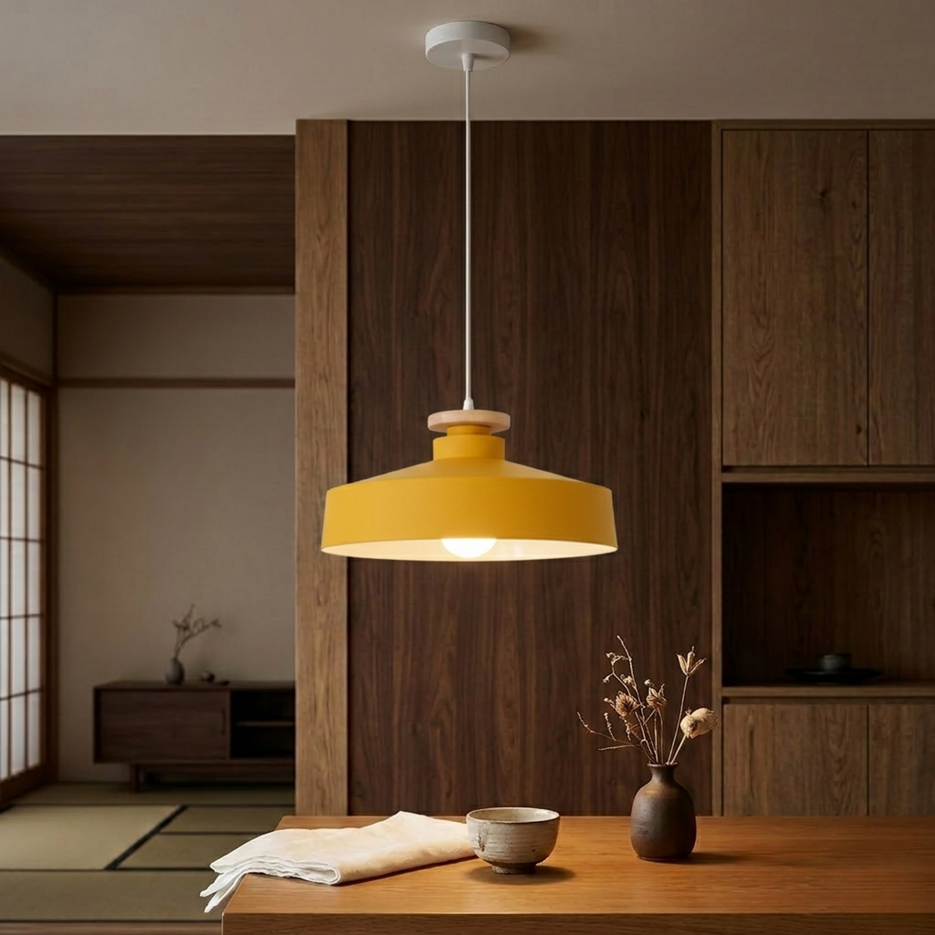 Black Iron LED Pendant Ceiling Light