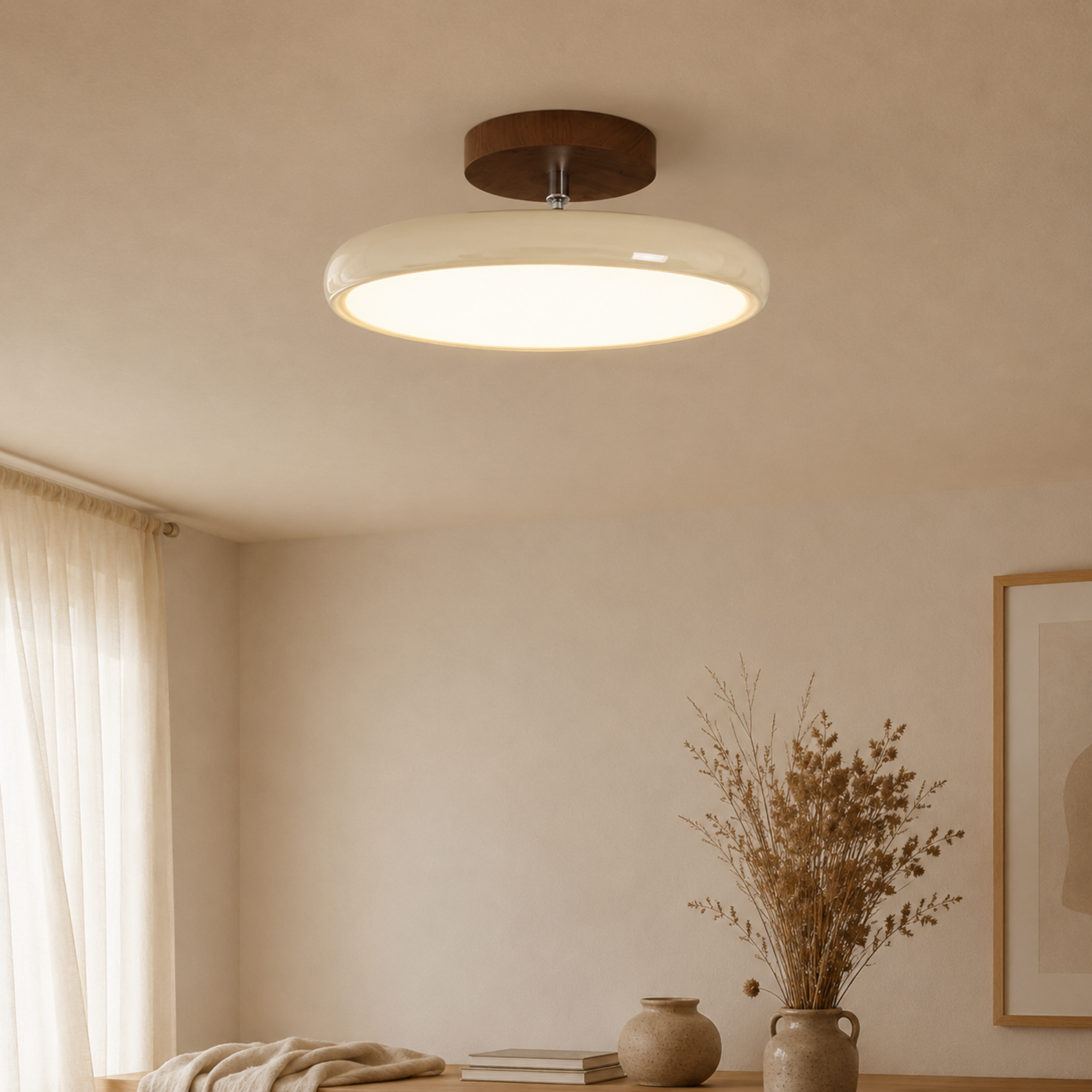 Round Retro LED Vintage Ceiling Light