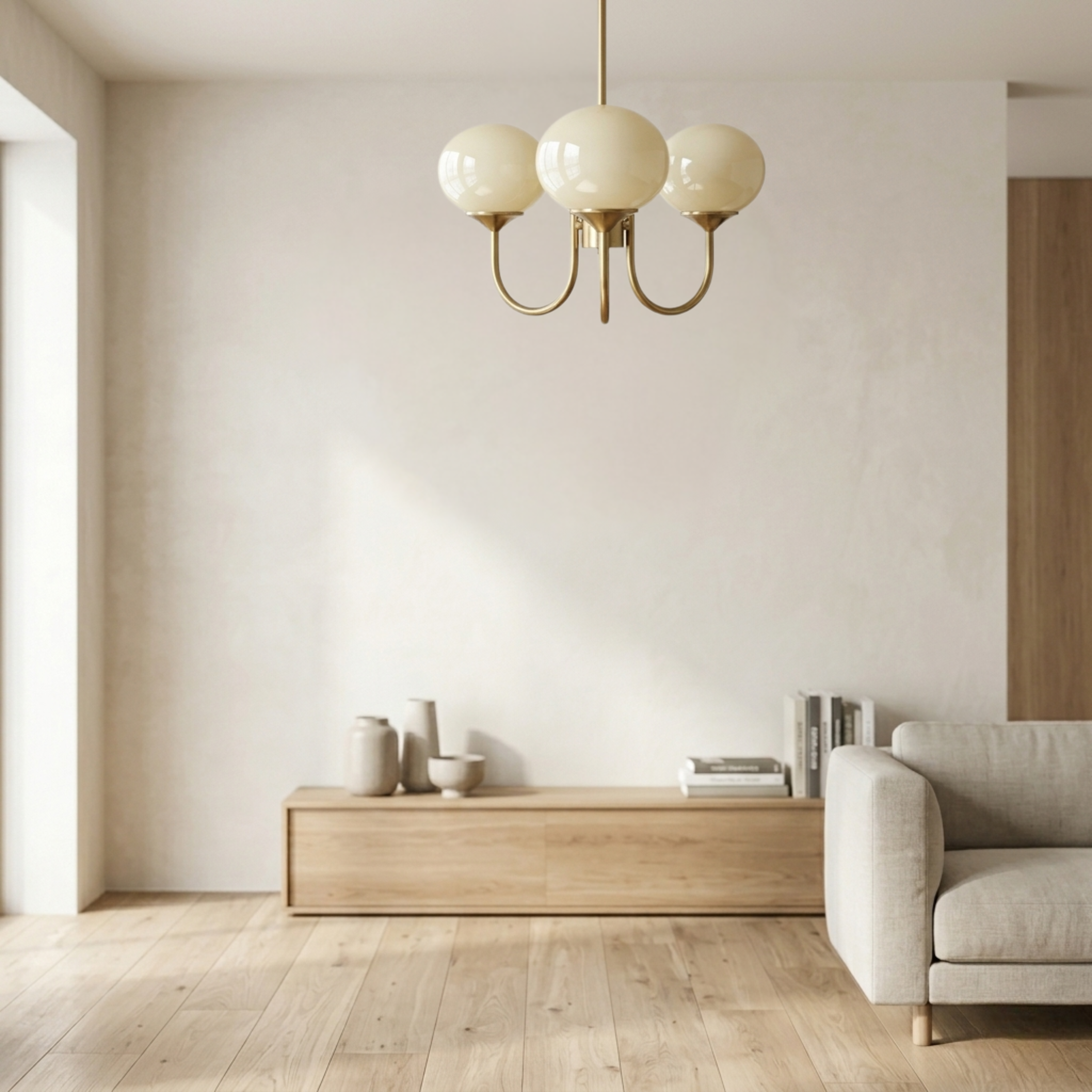 Glass Globe Chandelier Ceiling Light