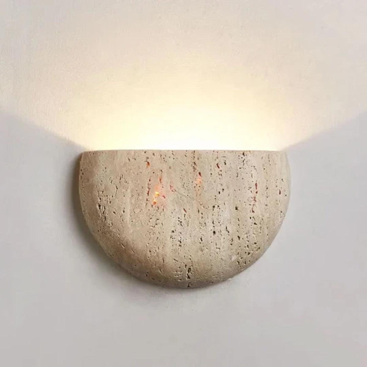 Wall Mounted Retro Wabi Sabi Sconce Light With Half Moon Design