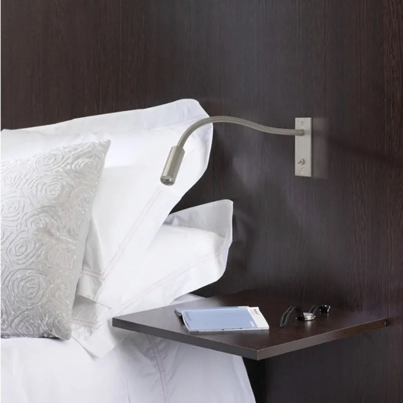Adjustable Reading Wall Light Bronze Gooseneck Bedside LED Spotlight