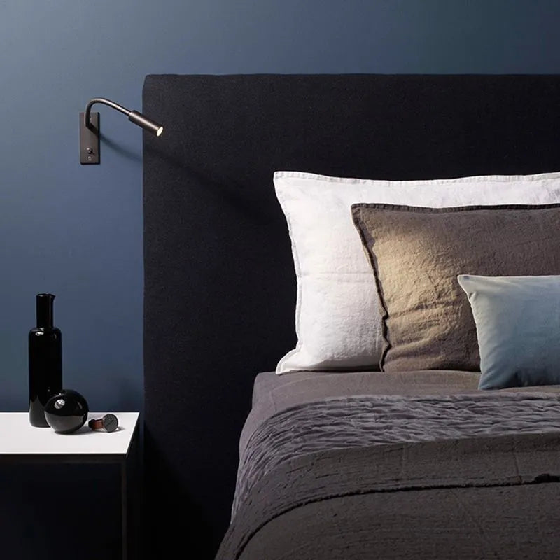 Adjustable Reading Wall Light Bronze Gooseneck Bedside LED Spotlight