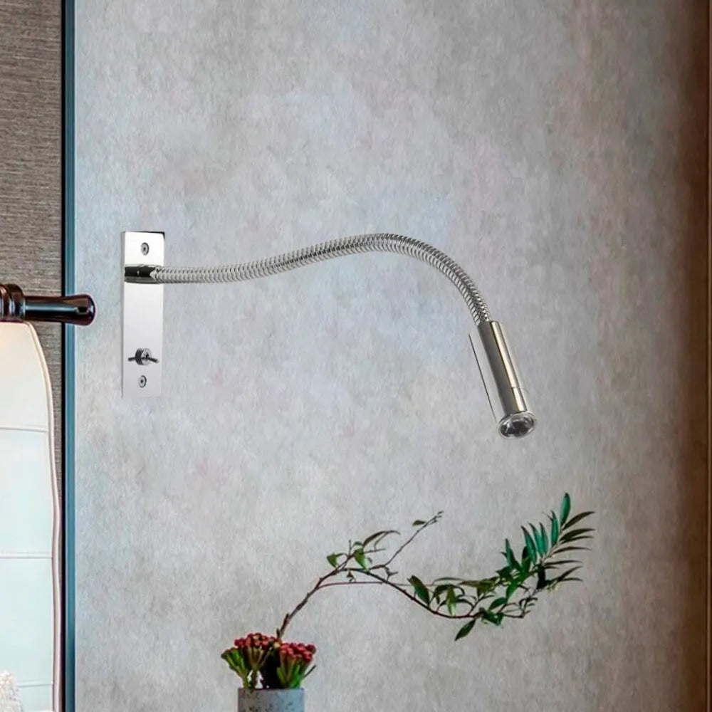 Adjustable Reading Wall Light Bronze Gooseneck Bedside LED Spotlight