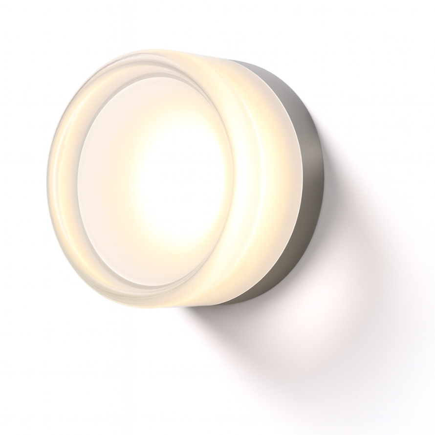 Amber Tinted Glass Round Wall Sconce LED Wall Light