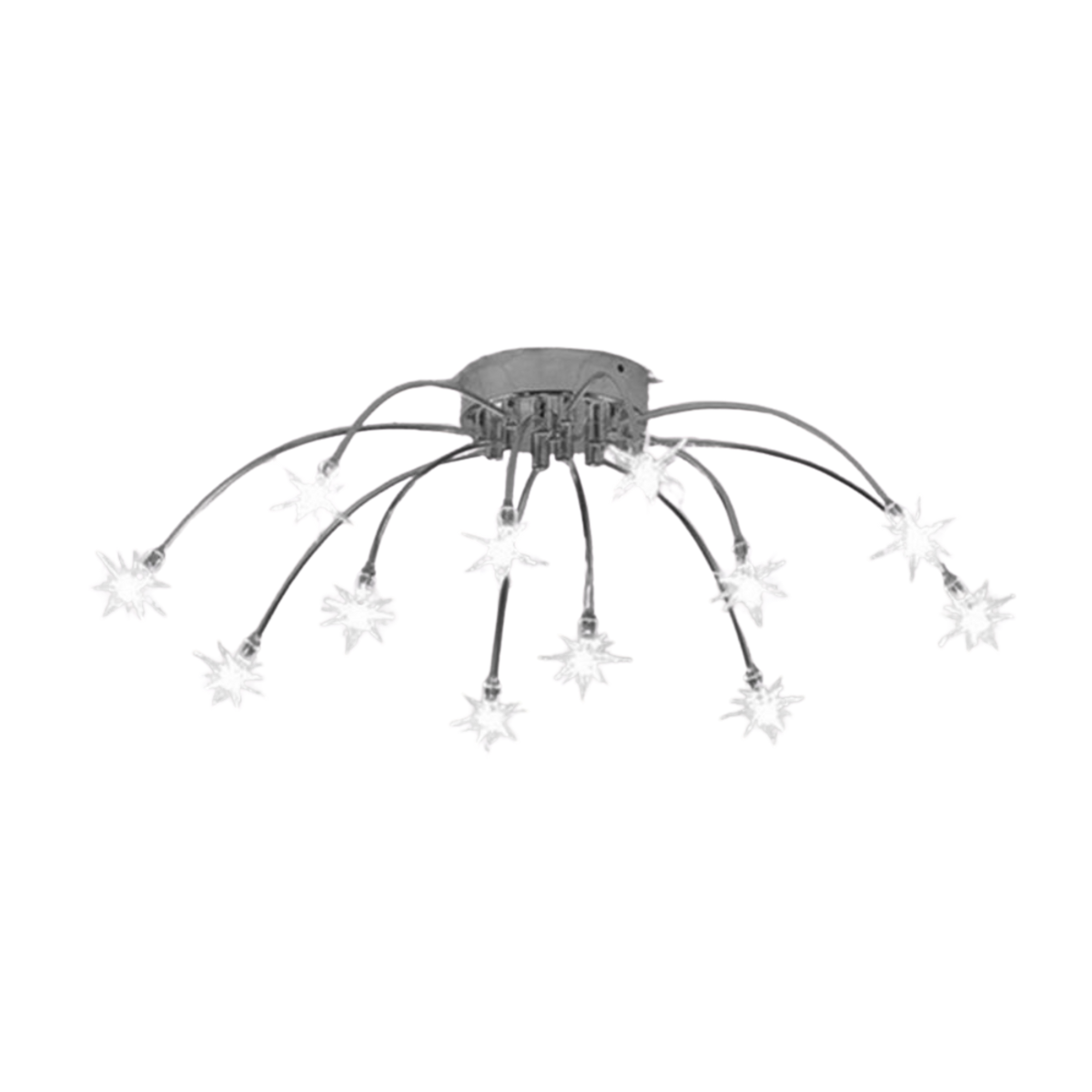 Art Deco Starburst Sputnik LED Ceiling Light With Star Shaped Light Points
