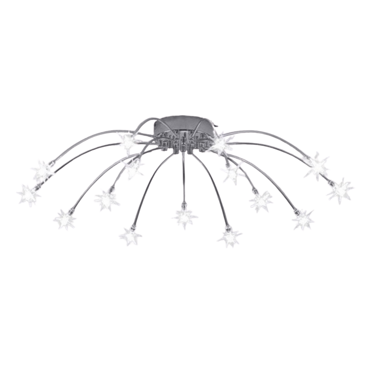 Art Deco Starburst Sputnik LED Ceiling Light With Star Shaped Light Points