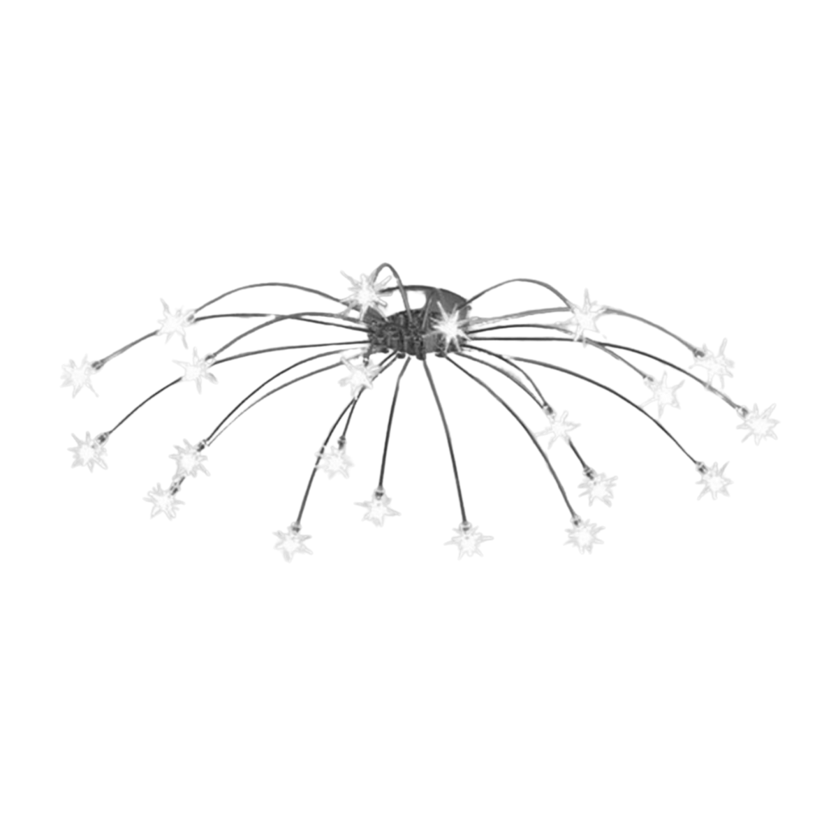 Art Deco Starburst Sputnik LED Ceiling Light With Star Shaped Light Points