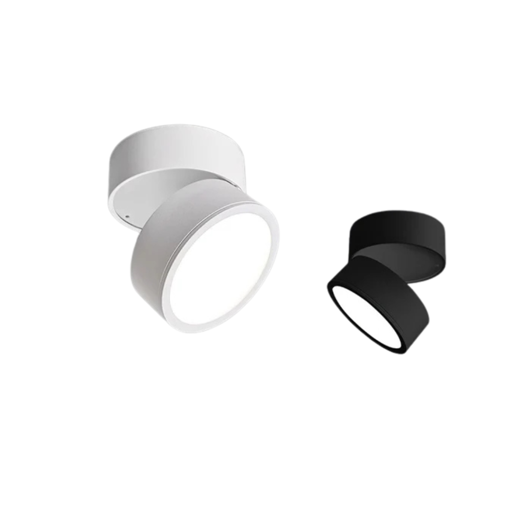 Black Aluminium Adjustable LED Surface Spotlight Ceiling Light Minimalist