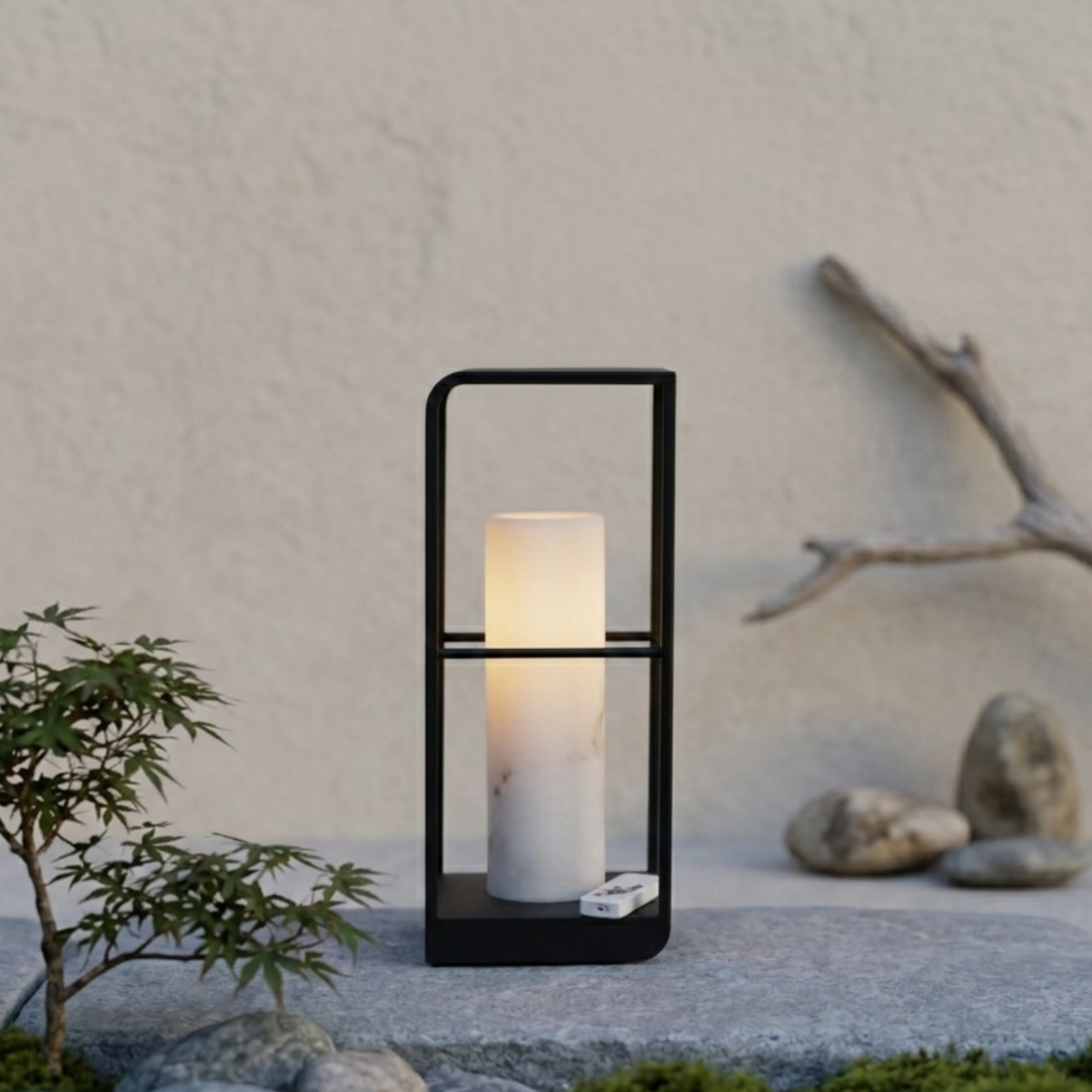 Black Aluminium Solar LED Outdoor Lantern Acrylic Garden Patio Light