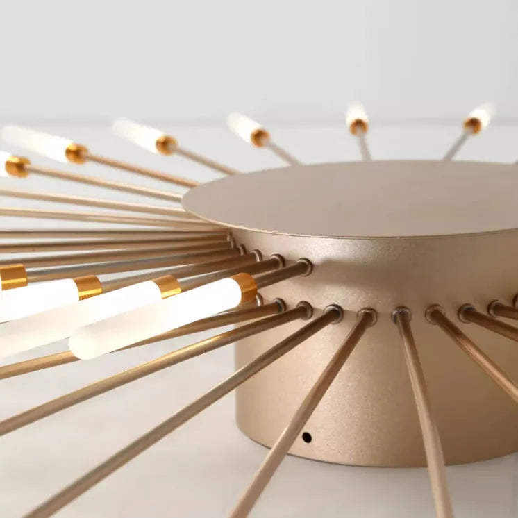 Black And Gold Firework Spiral Flush Mount LED Ceiling Light