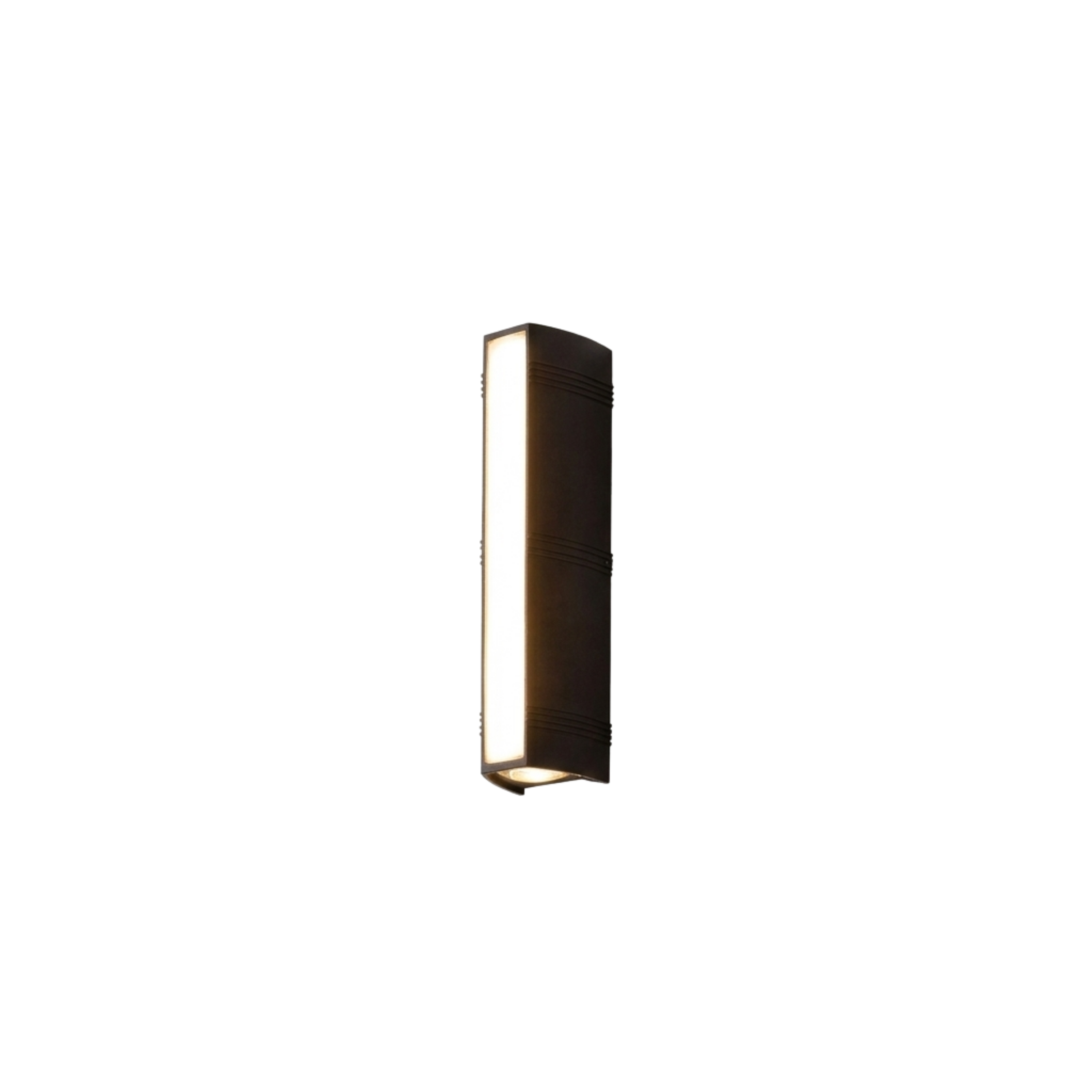 Black LED Outdoor Wall Light Rectangular Up Down Exterior Wall Sconce