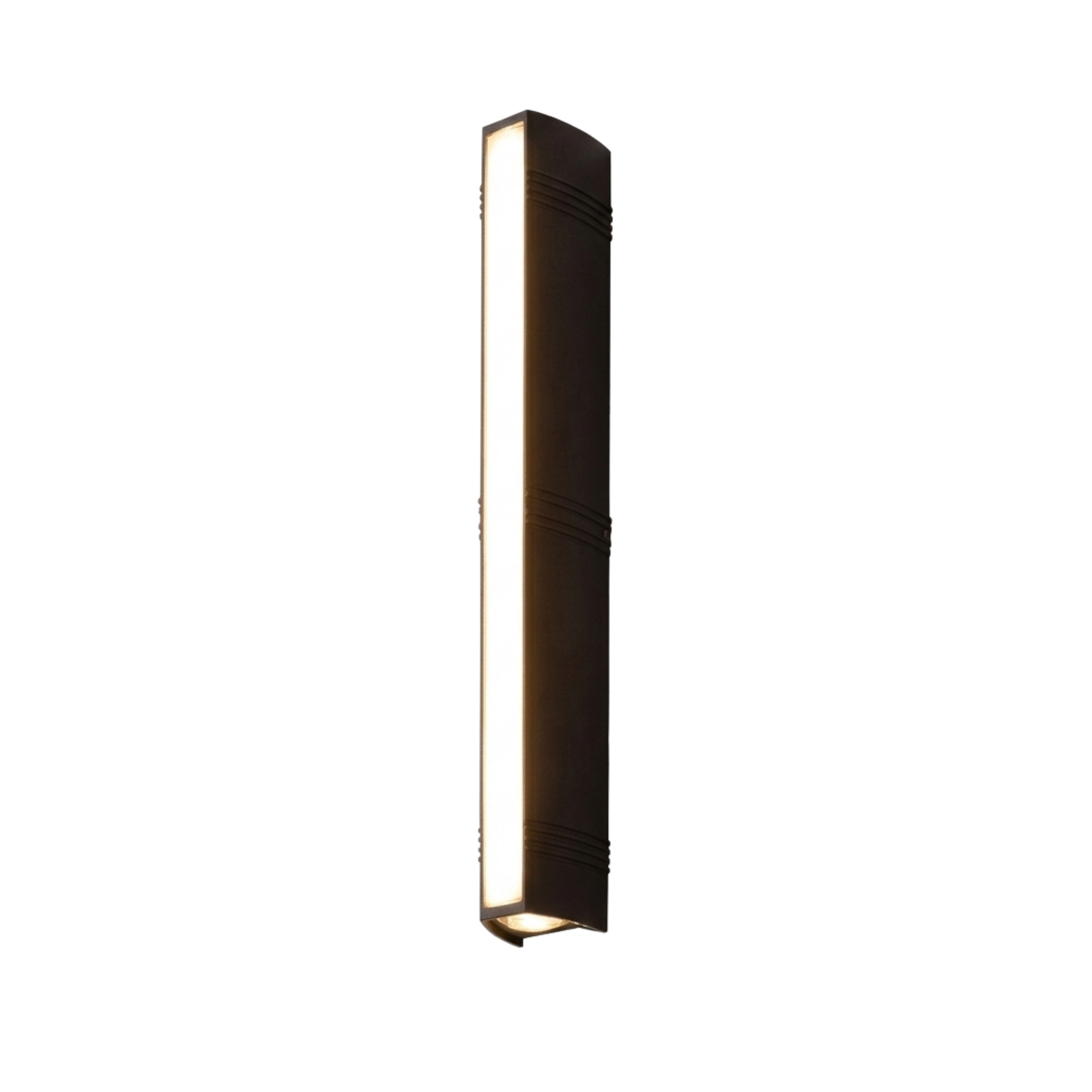 Black LED Outdoor Wall Light Rectangular Up Down Exterior Wall Sconce